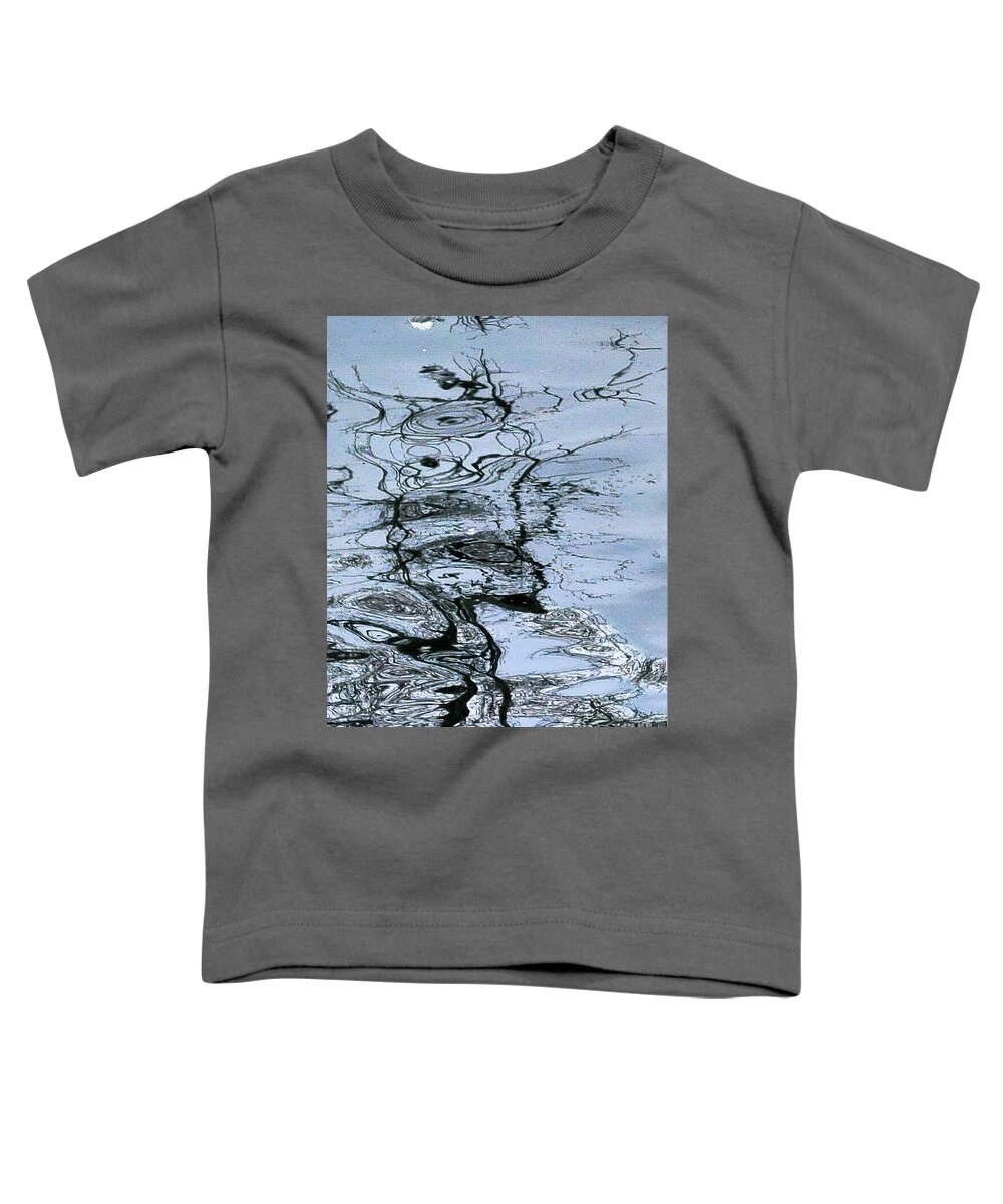 Water Toddler T-Shirt featuring the photograph Tree Reflection Distorted by Kae Cheatham