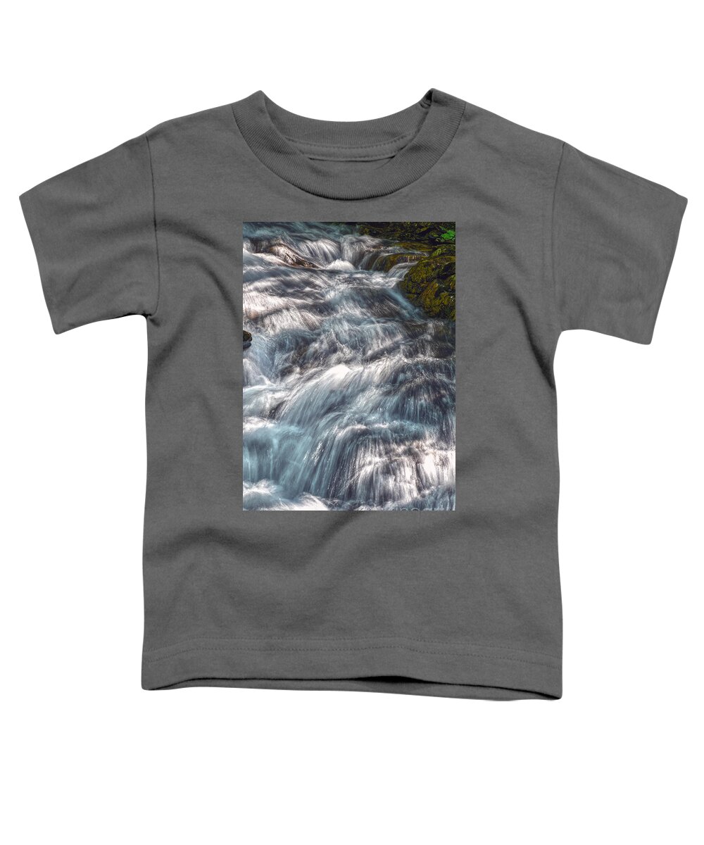 Triple Falls Toddler T-Shirt featuring the photograph Triple Falls On Bruce Creek 16 by Phil Perkins