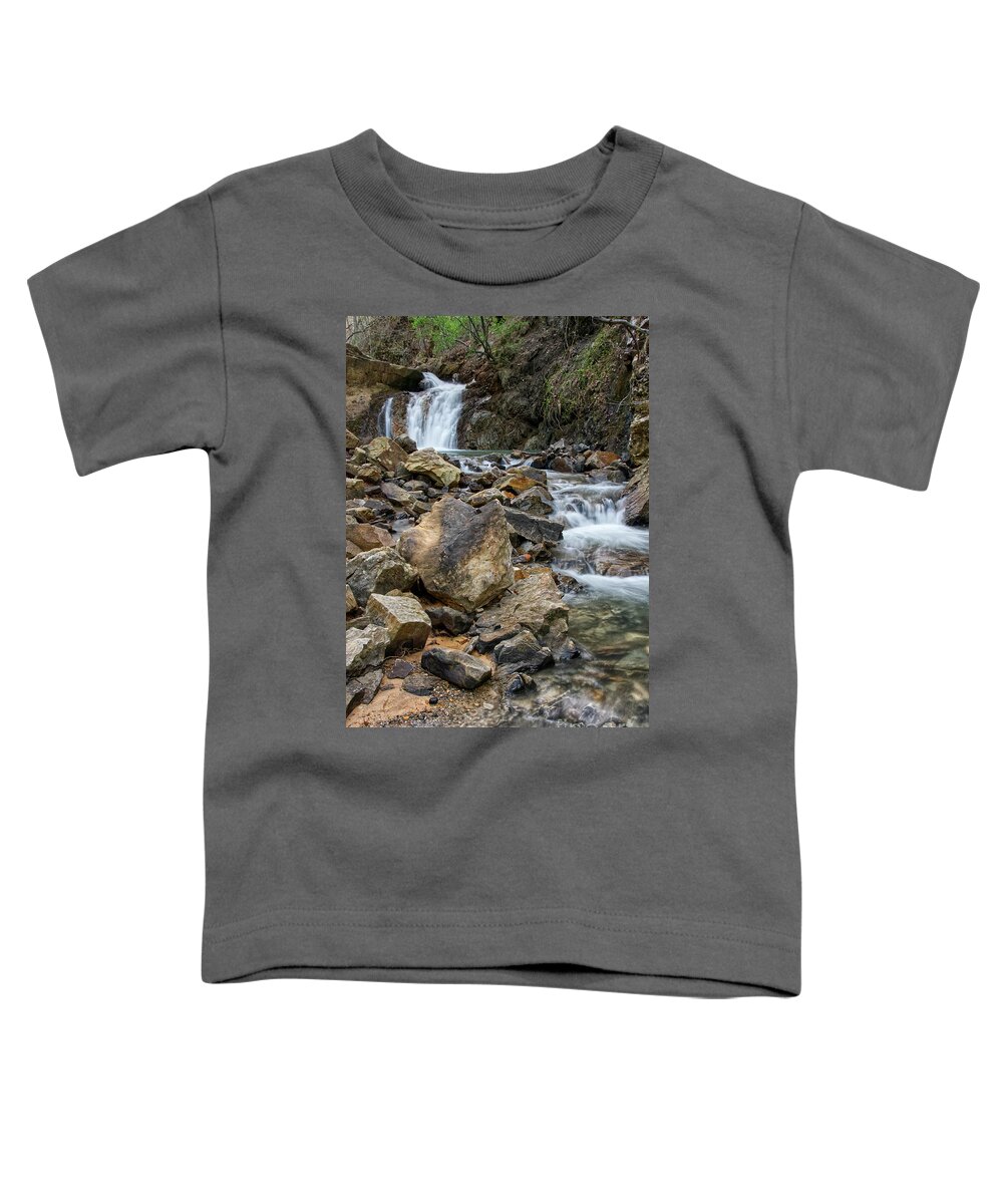 Triple Falls Toddler T-Shirt featuring the photograph Triple Falls On Bruce Creek 18 by Phil Perkins