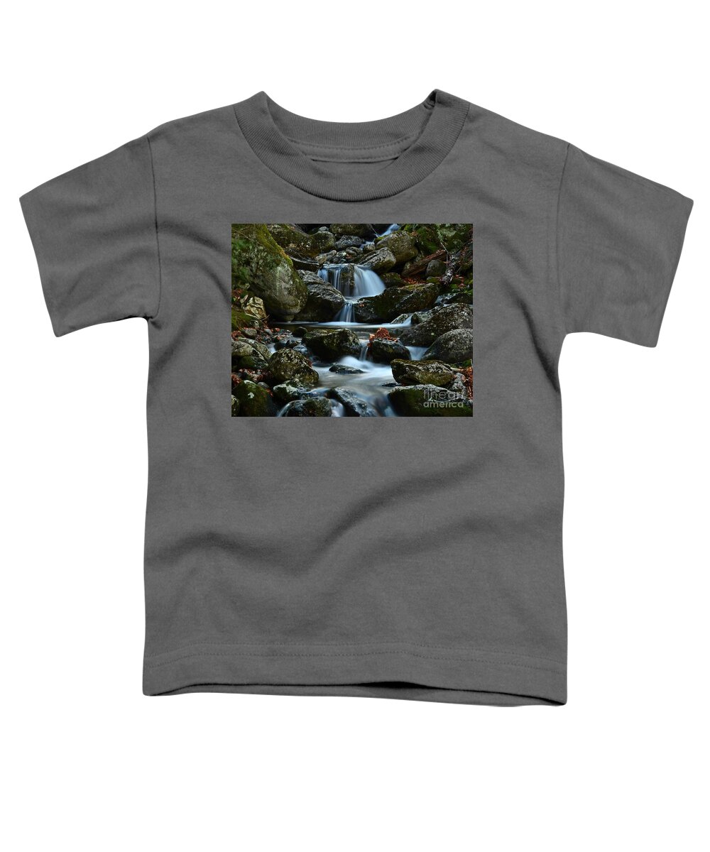 White Mountains National Forest Toddler T-Shirt featuring the photograph Triple Falls by Steve Brown
