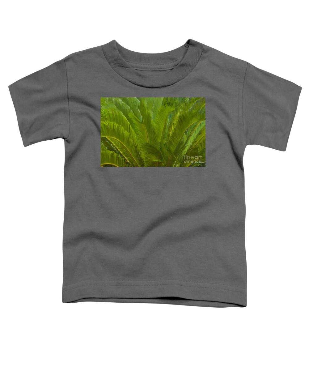 Tropical Toddler T-Shirt featuring the painting Tropical Sago Palm by Dale Powell