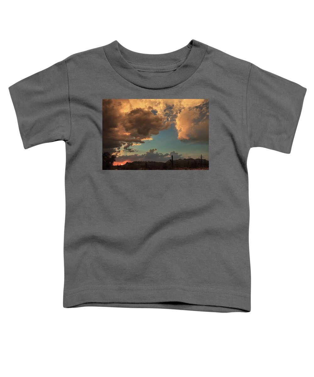 American Southwest Toddler T-Shirt featuring the photograph Troubled Sky by Rick Furmanek