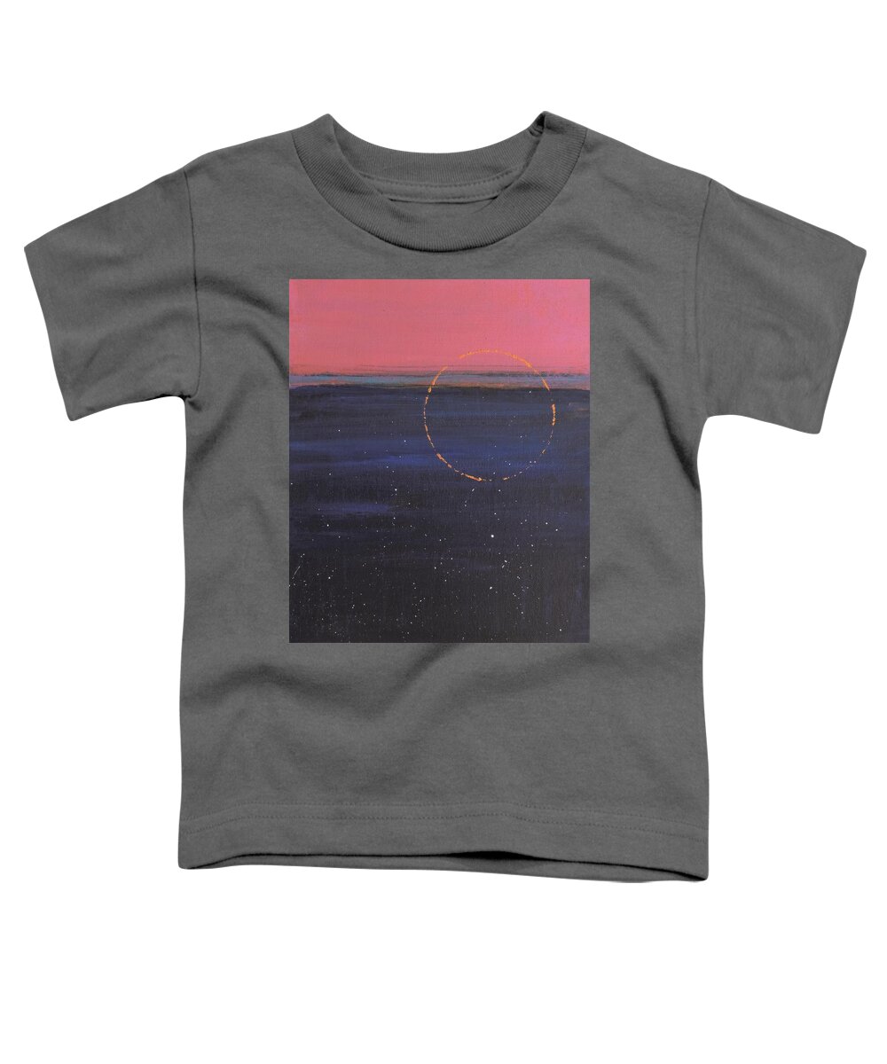 Vertical Format Toddler T-Shirt featuring the painting Twilight Into Night by Bill Tomsa