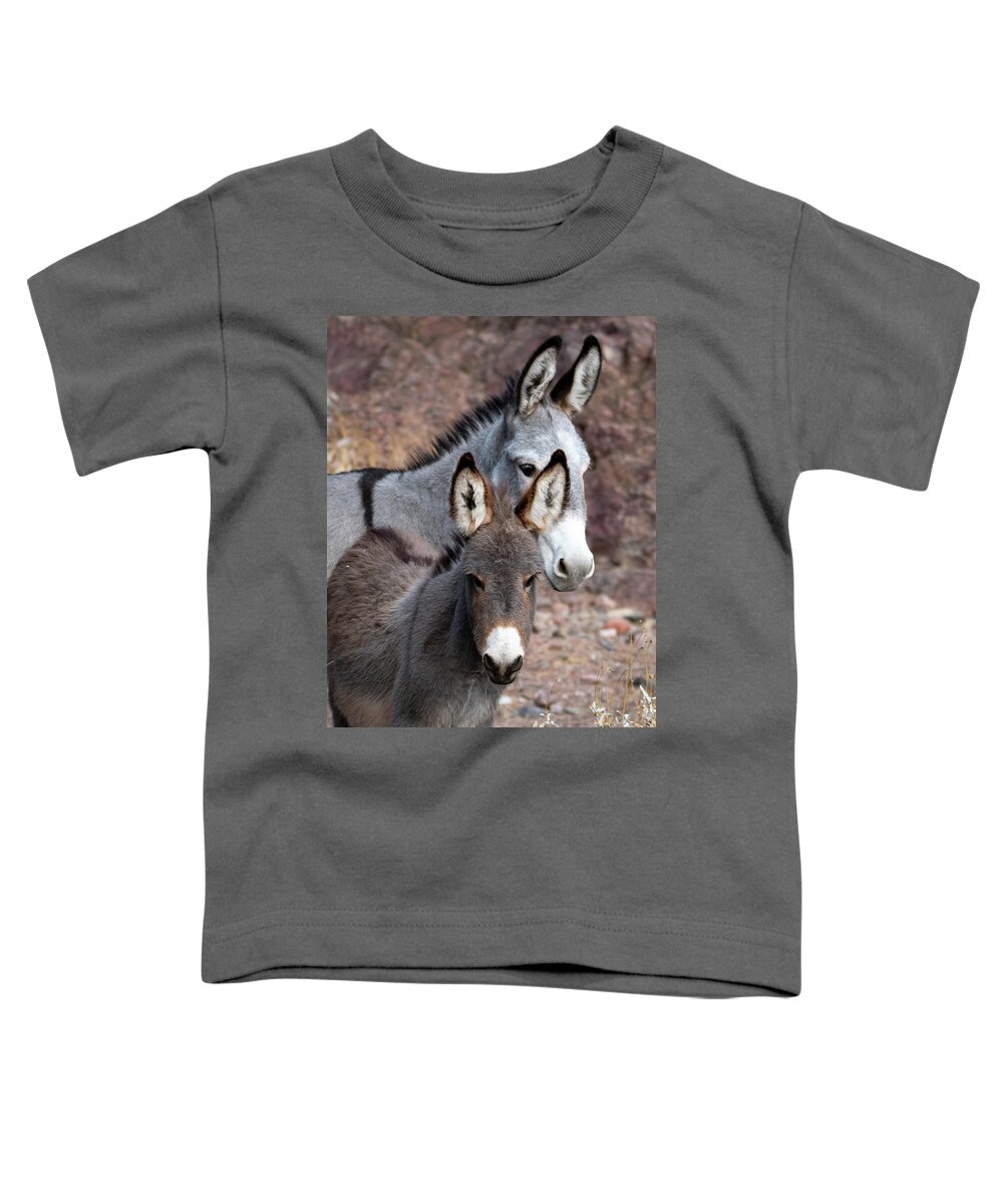Burro Toddler T-Shirt featuring the photograph Two Cuties by Mary Hone
