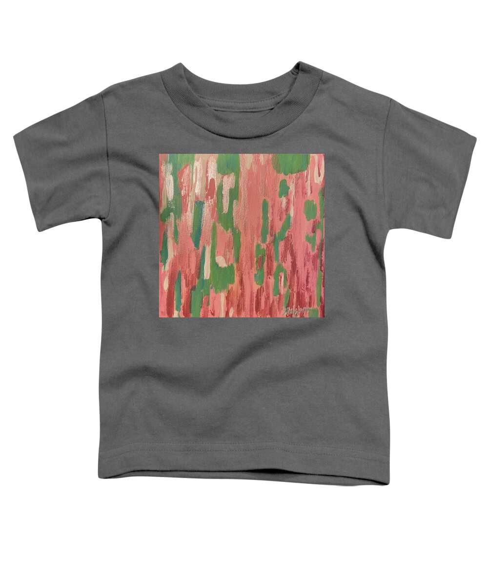 Unakite Toddler T-Shirt featuring the painting Unakite by Medge Jaspan