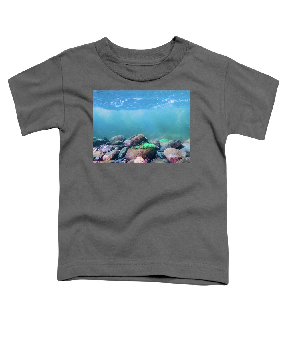Sea Toddler T-Shirt featuring the photograph Underwater Scene - Upper Delaware River 6 by Amelia Pearn