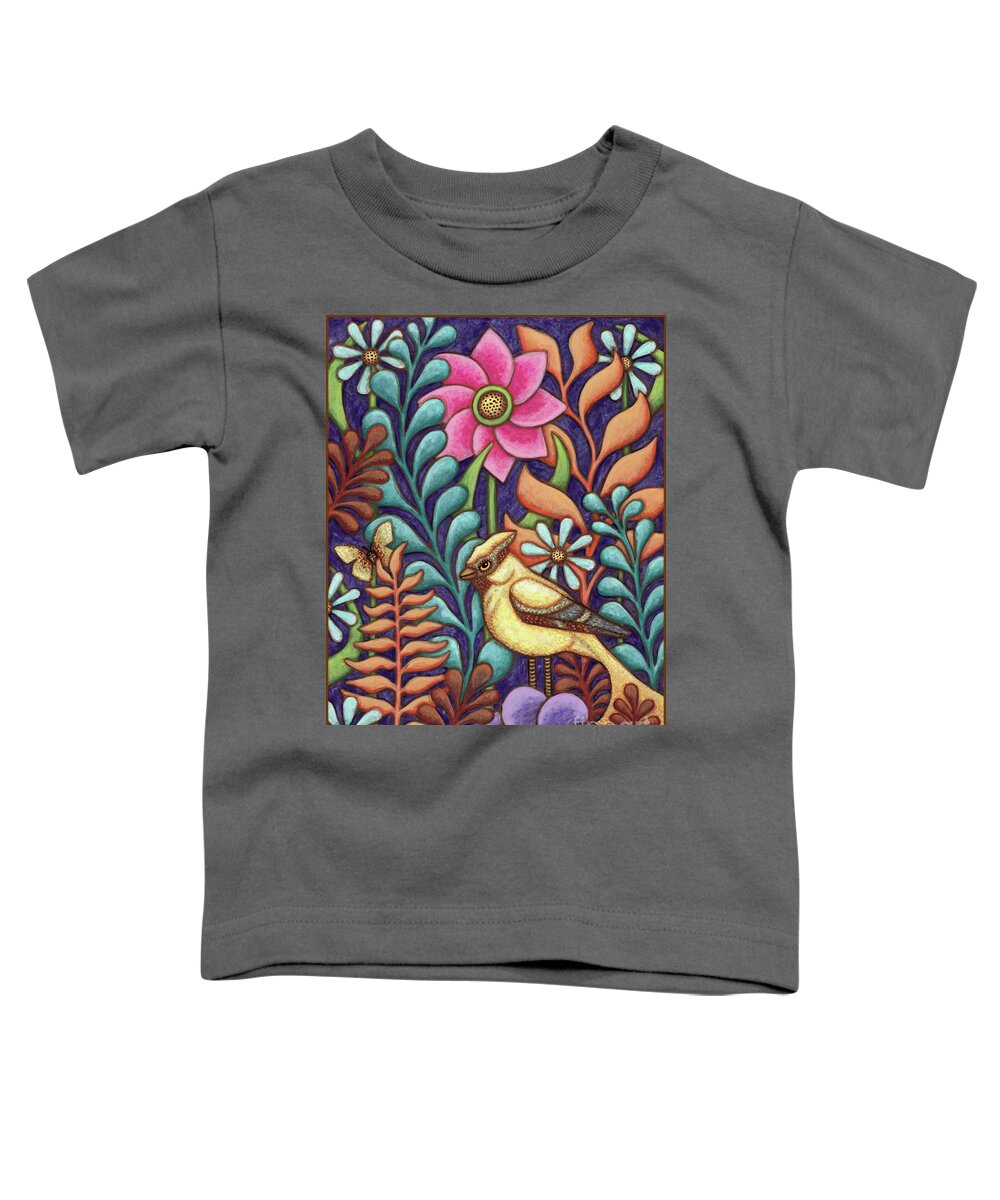 Bird Toddler T-Shirt featuring the painting Unsuspecting Prey by Amy E Fraser
