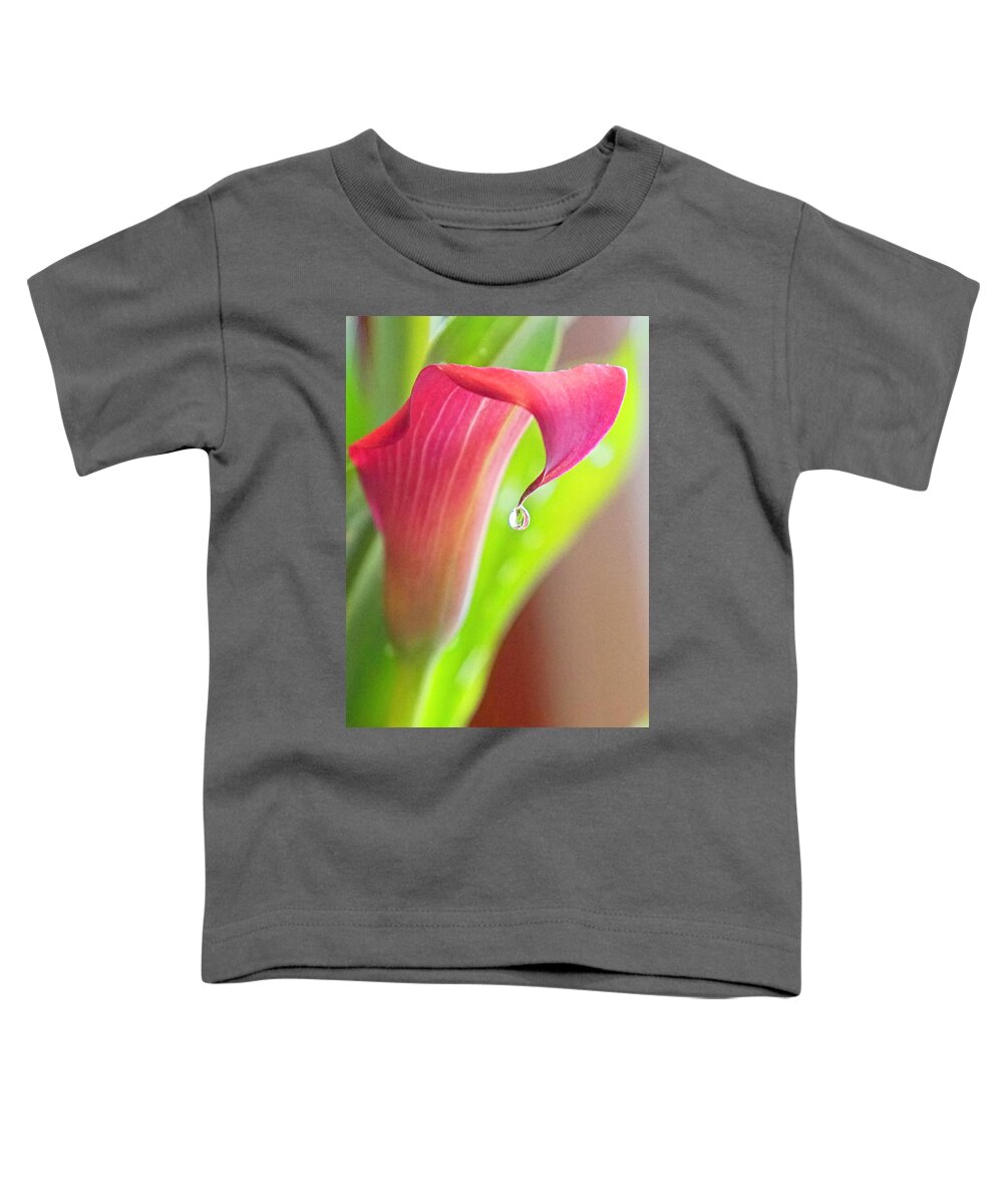 Flower Toddler T-Shirt featuring the photograph Van Zyverden Callas Lily Pink Jewel by Bill TALICH