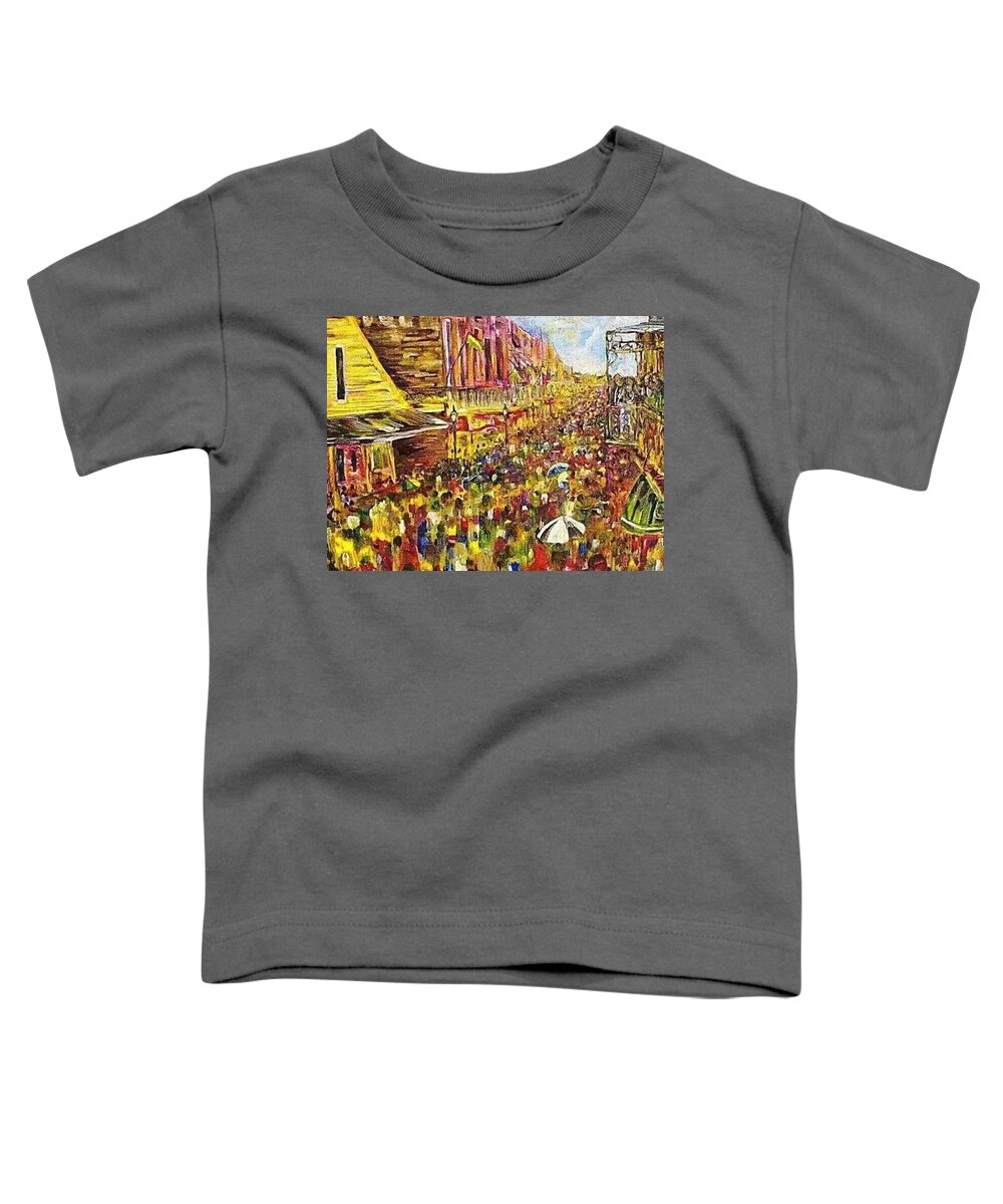 French Quarter Toddler T-Shirt featuring the painting Veaux Carre by Julie TuckerDemps