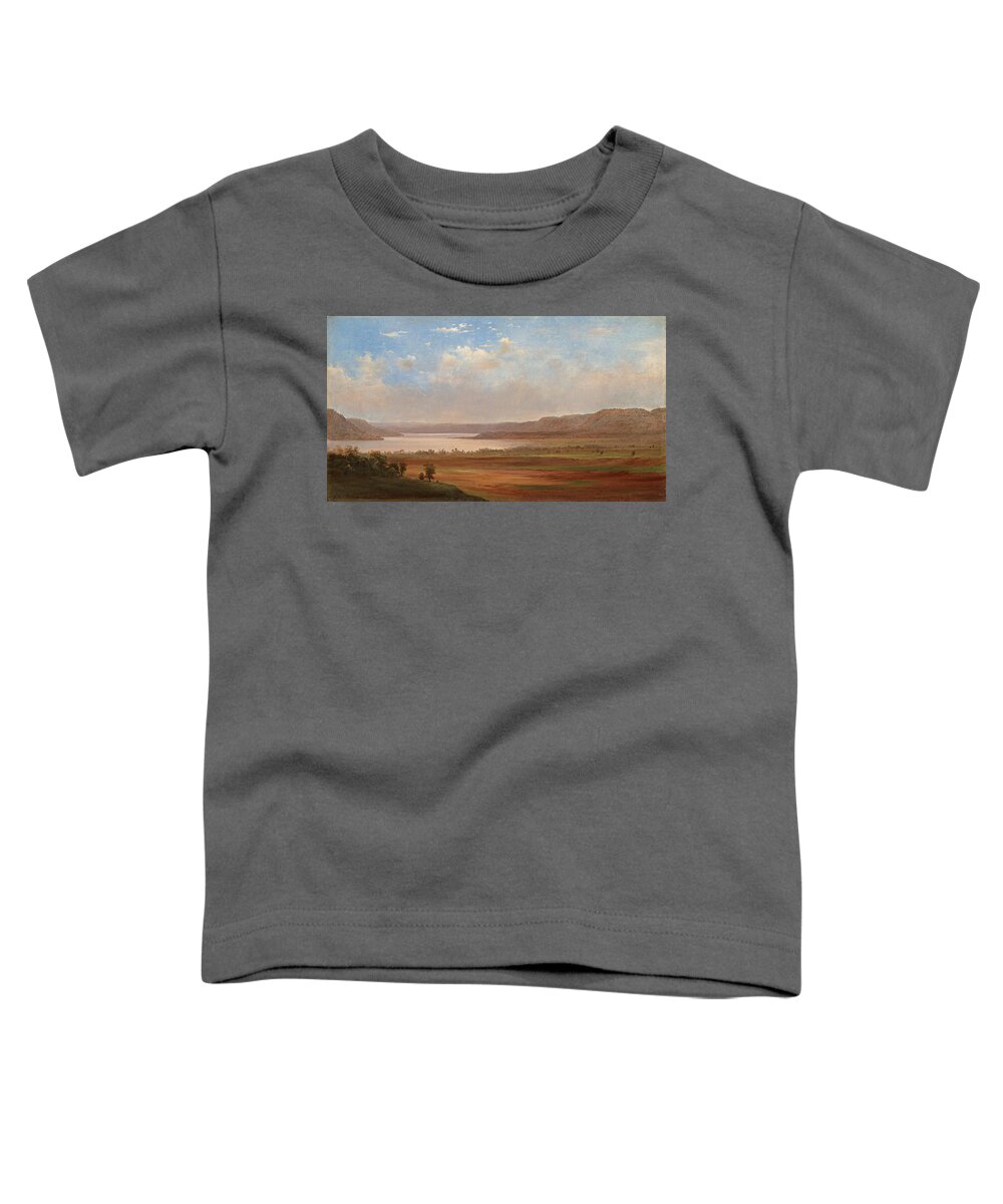 Robert Scott Duncanson Toddler T-Shirt featuring the painting View of Lake Pepin, Minnesota by Robert Scott Duncanson