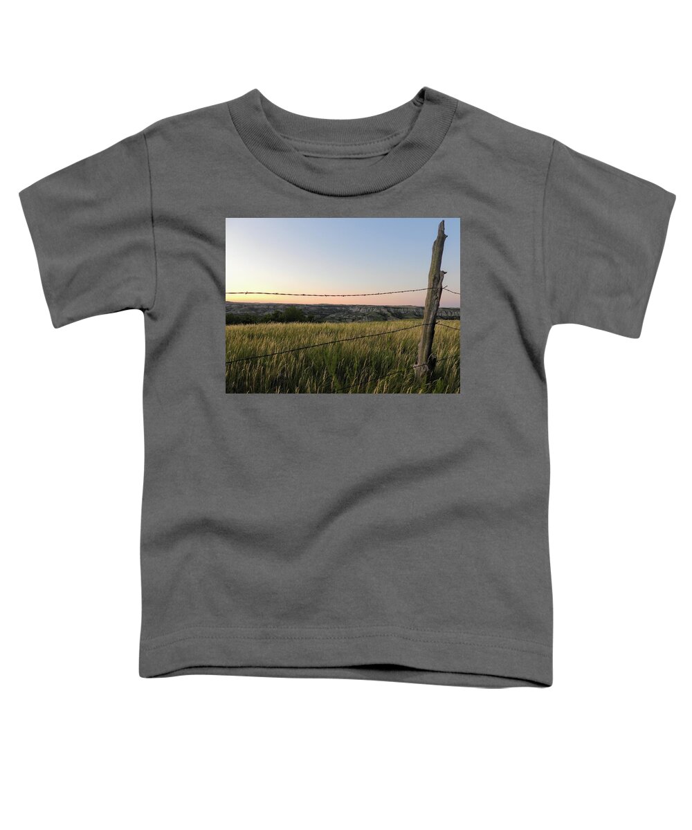 Badlands Toddler T-Shirt featuring the photograph View Through The Fence by Amanda R Wright