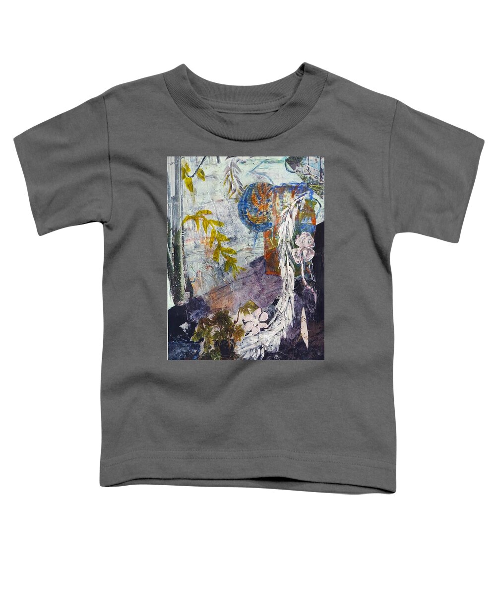 Garden Toddler T-Shirt featuring the mixed media Vines by Suzanne Berthier