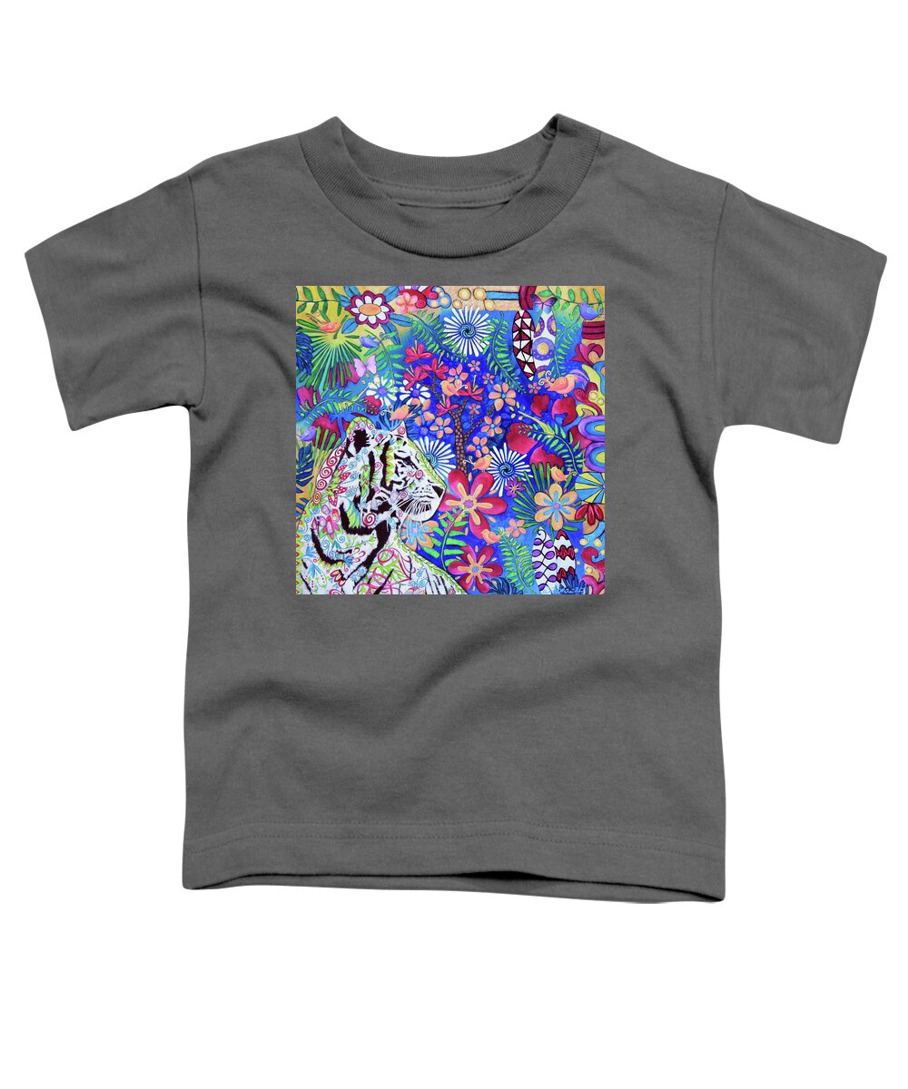 Tiger Toddler T-Shirt featuring the painting Vividry by Winona's Sunshyne