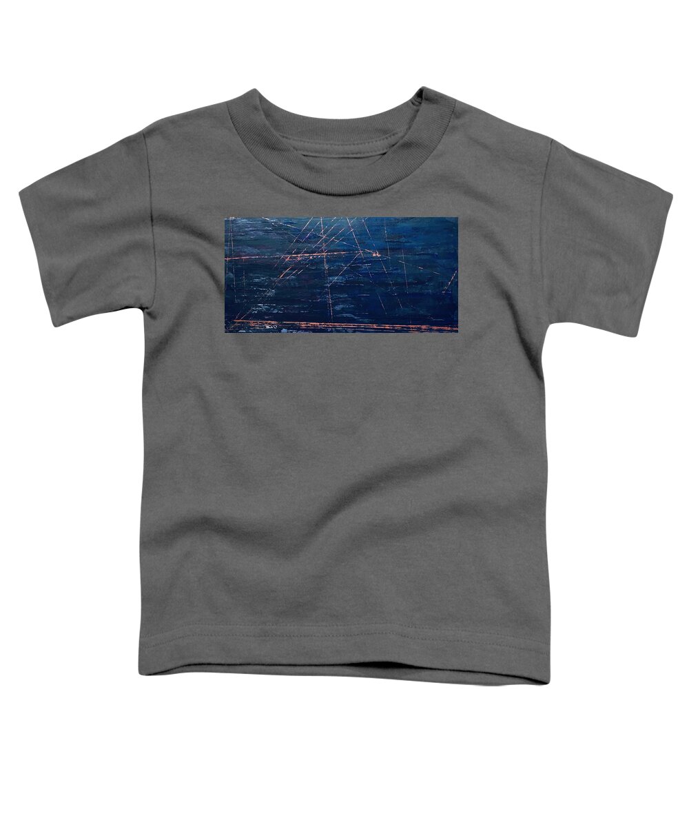 Abstract Toddler T-Shirt featuring the painting Voyage by Deb Mayer