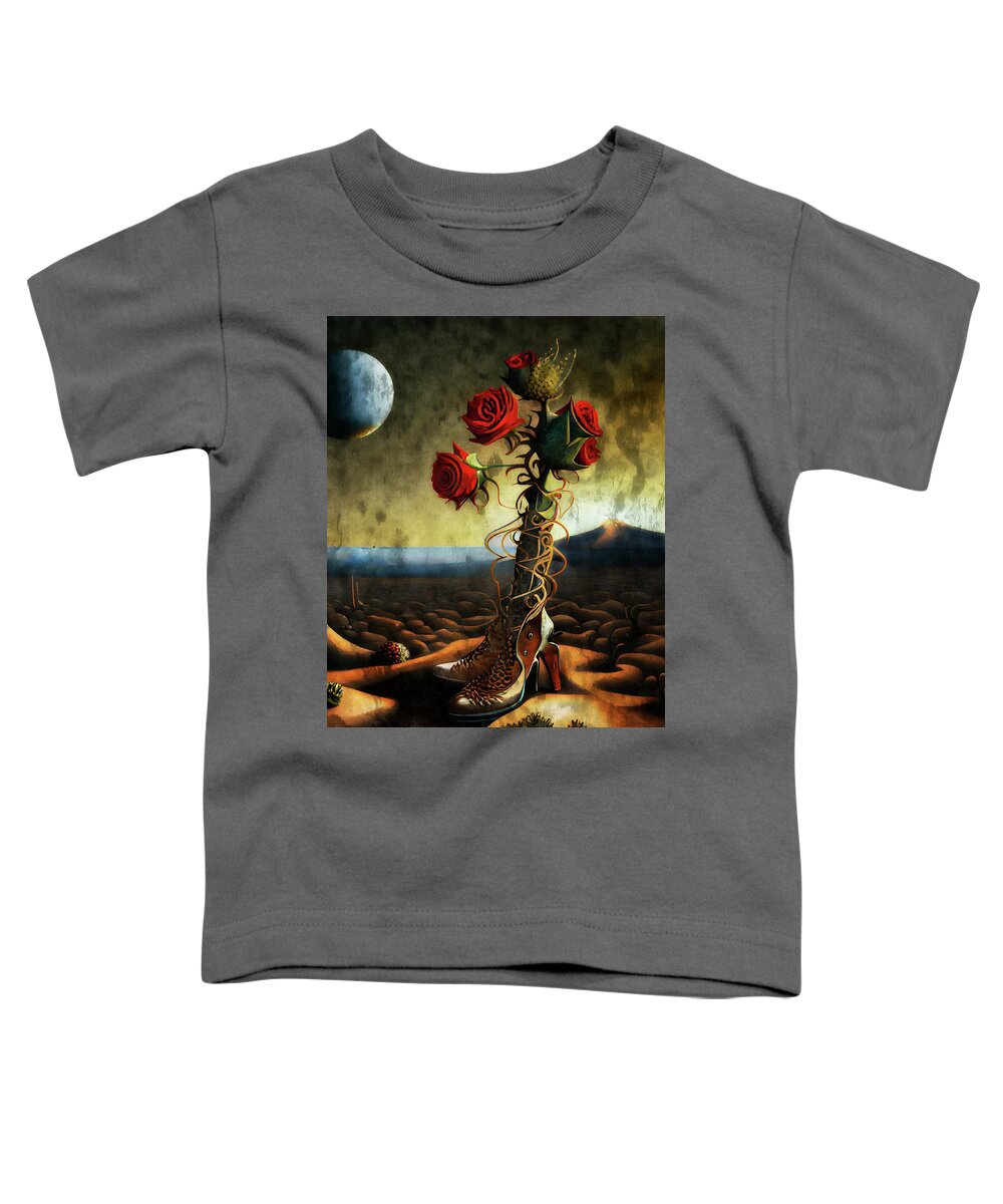 Roses Toddler T-Shirt featuring the digital art Walk In Their Shoes by Ally White