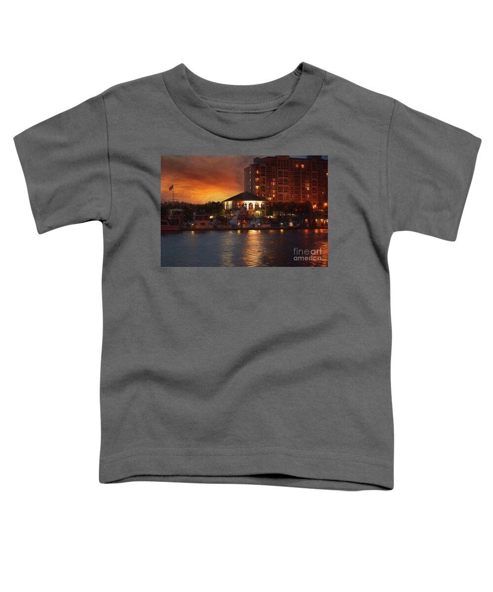 Myrtle Beach Toddler T-Shirt featuring the photograph Warm Summer Nights, N. Myrtle Beach by Kathy Baccari