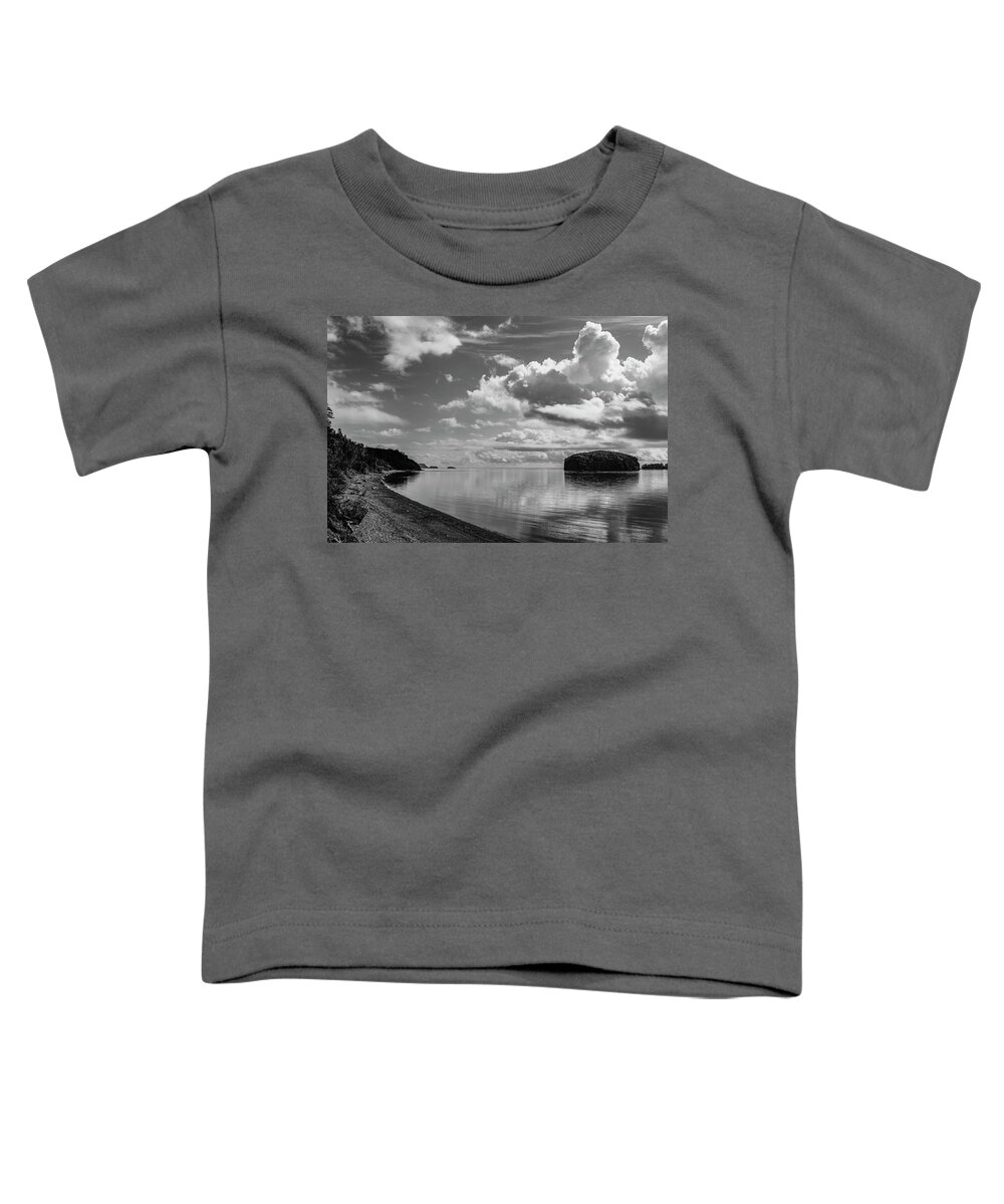 Lighthouse Toddler T-Shirt featuring the photograph Wassons Bluff Skies by Alan Norsworthy