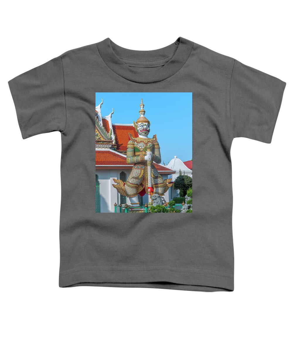 Scenic Toddler T-Shirt featuring the photograph Wat Arun Gateway to Phra Ubosot Guardian Giant or Yaksha DTHB2113 by Gerry Gantt