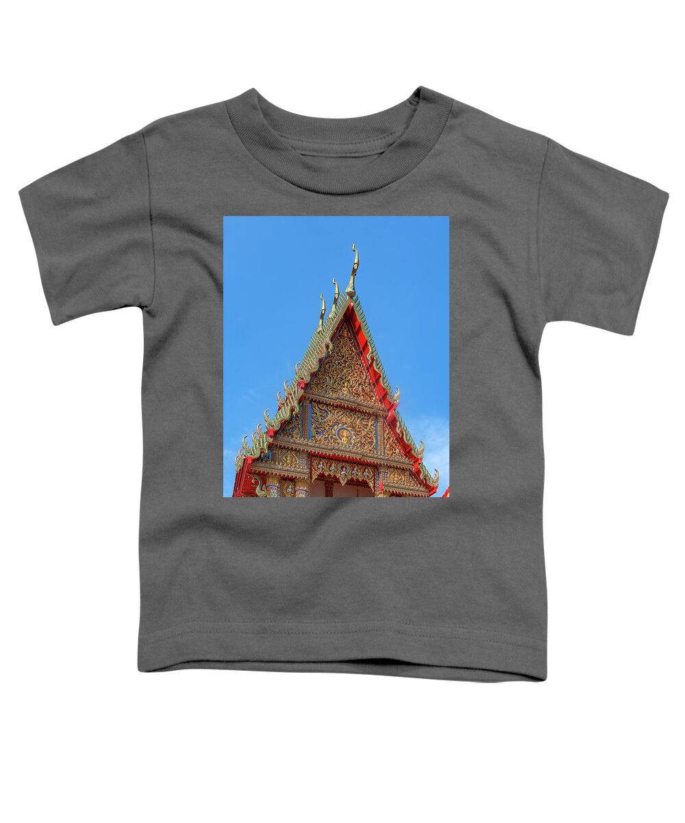 Scenic Toddler T-Shirt featuring the photograph Wat Nong Ja Bok Phra Ubosot Gable DTHNR0236 by Gerry Gantt
