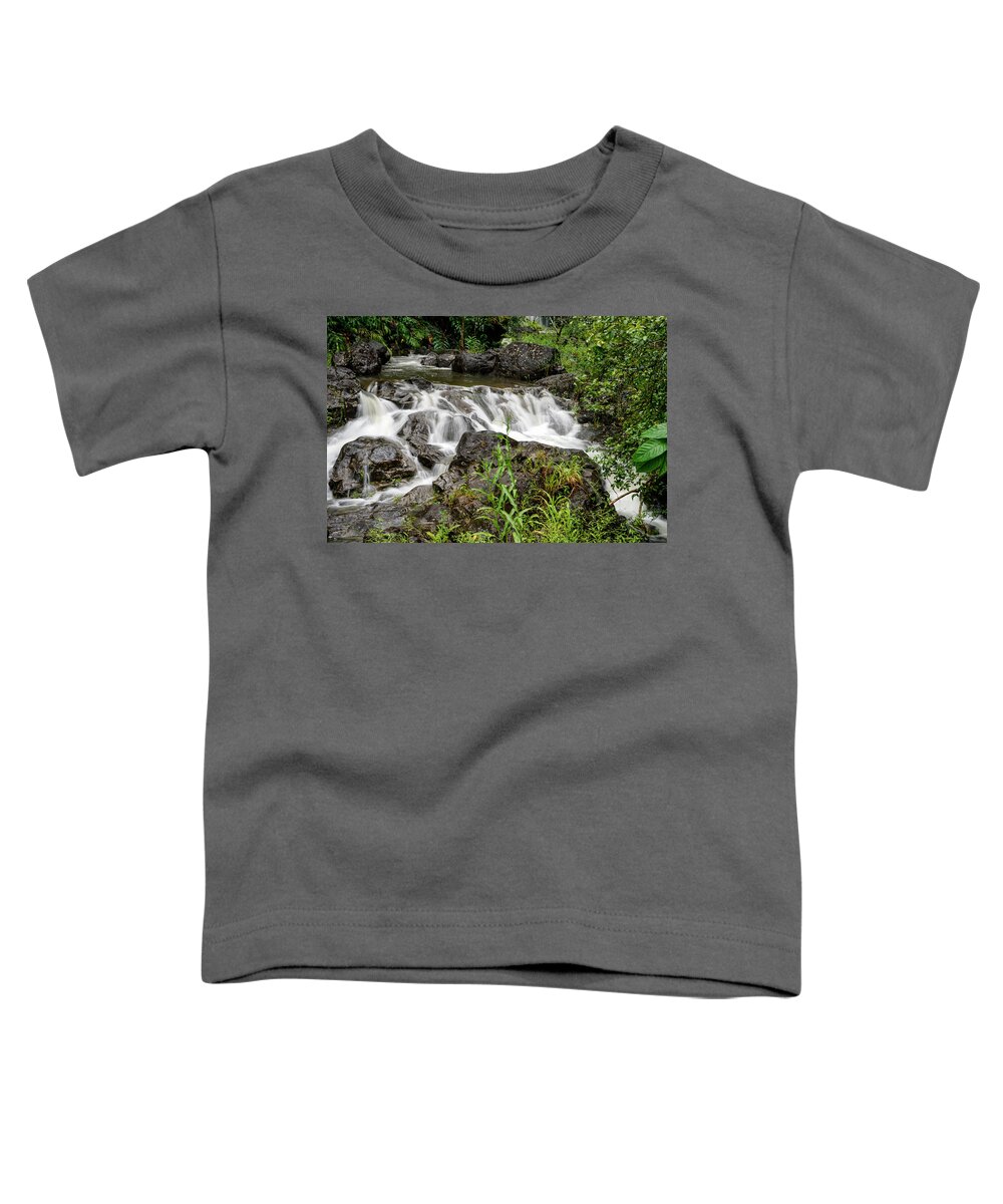 Hawaii Toddler T-Shirt featuring the photograph Waterfalls of Hana Highway by Betty Eich