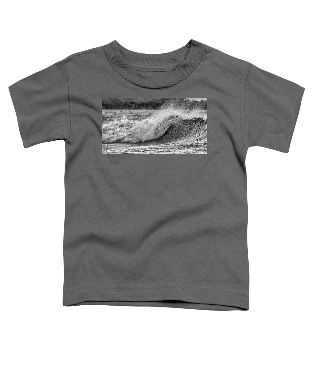 Wave Toddler T-Shirt featuring the photograph Wave Breakging in Beaufort Inlet by Bob Decker