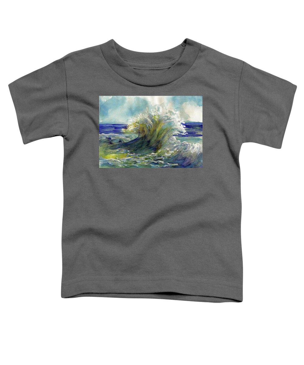 Sea Toddler T-Shirt featuring the painting Wave by Randy Sprout