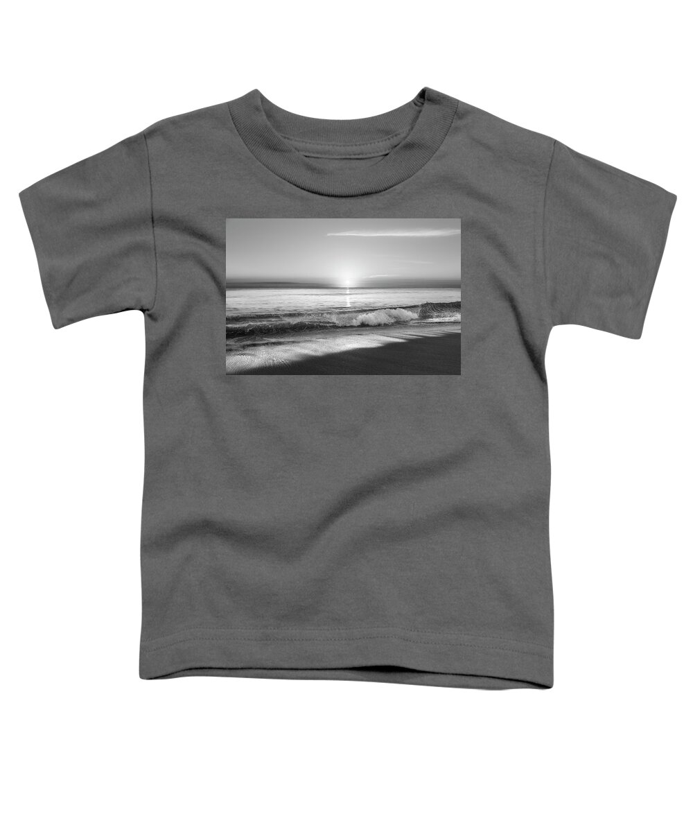 Clouds Toddler T-Shirt featuring the photograph Waves in Silver Black and White by Debra and Dave Vanderlaan