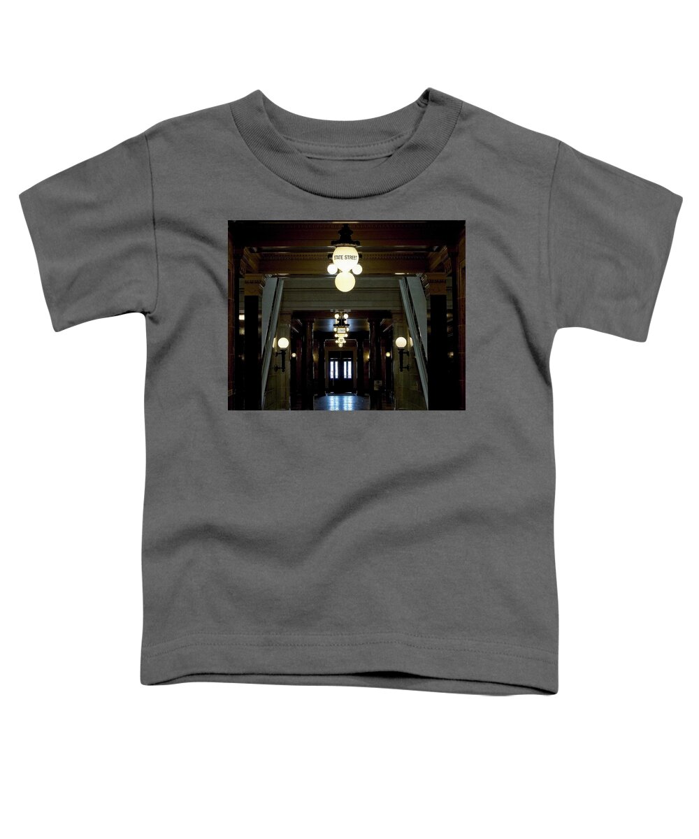 Capitol Toddler T-Shirt featuring the photograph West Corridor, Capitol, Madison, Wisconsin by Steven Ralser
