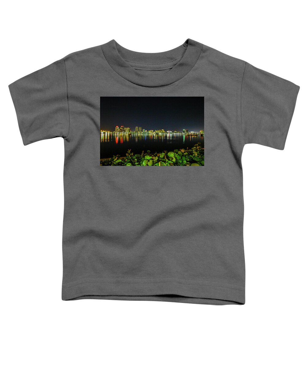 City Toddler T-Shirt featuring the photograph West Palm Beach Skyline #1 by Tom Claud