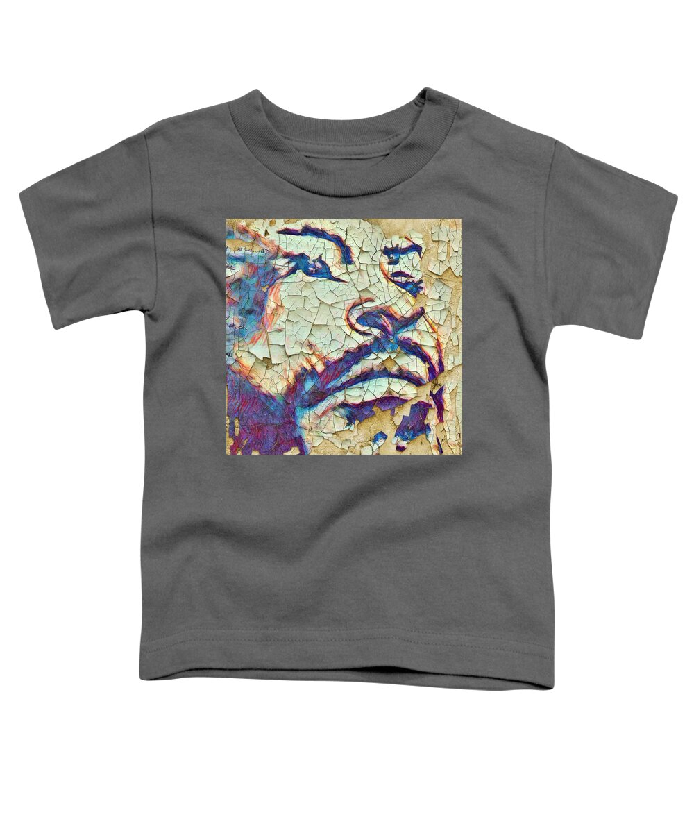  Toddler T-Shirt featuring the mixed media What's going on by Angie ONeal