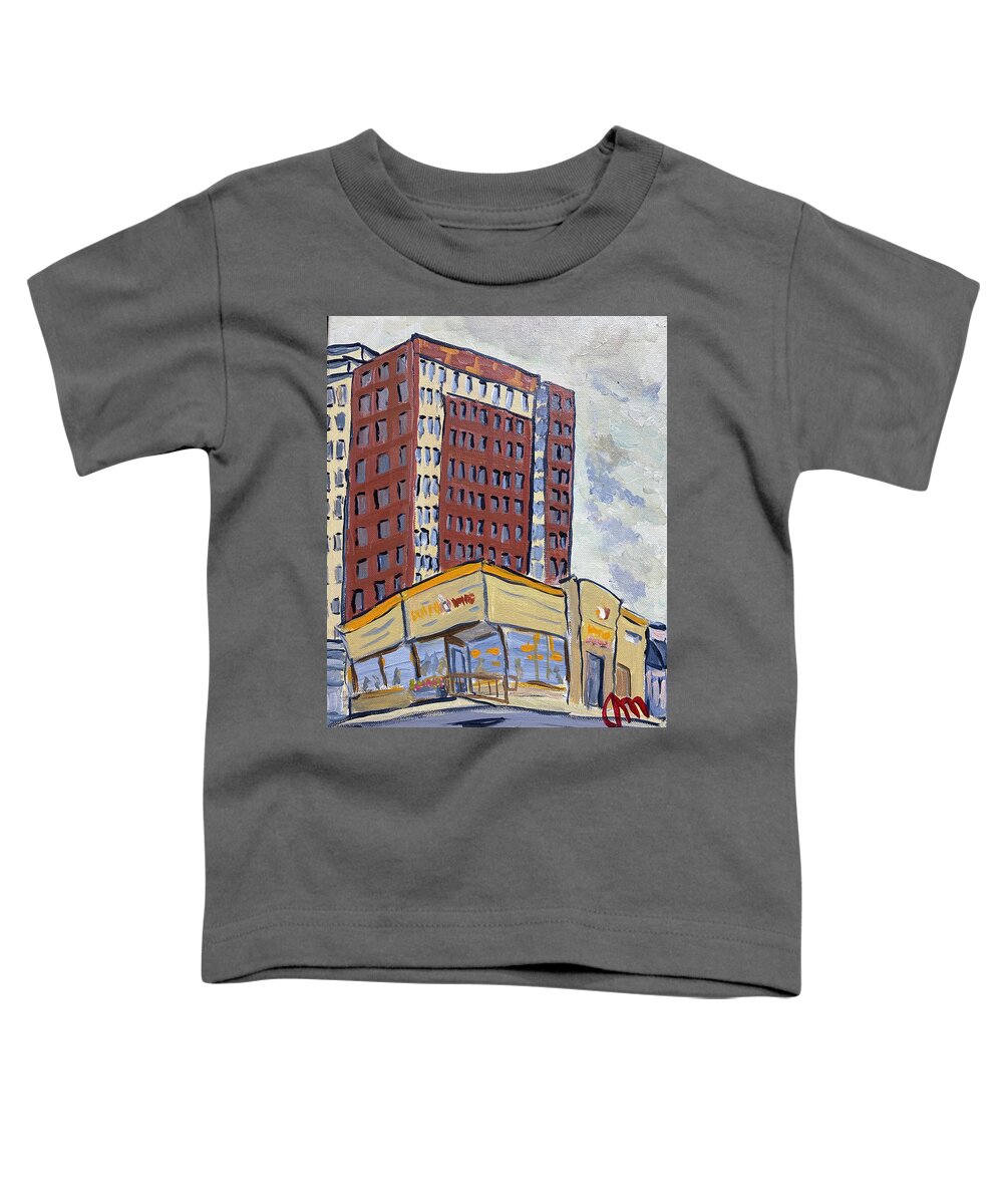  Toddler T-Shirt featuring the painting Wheaton Now and Then by John Macarthur
