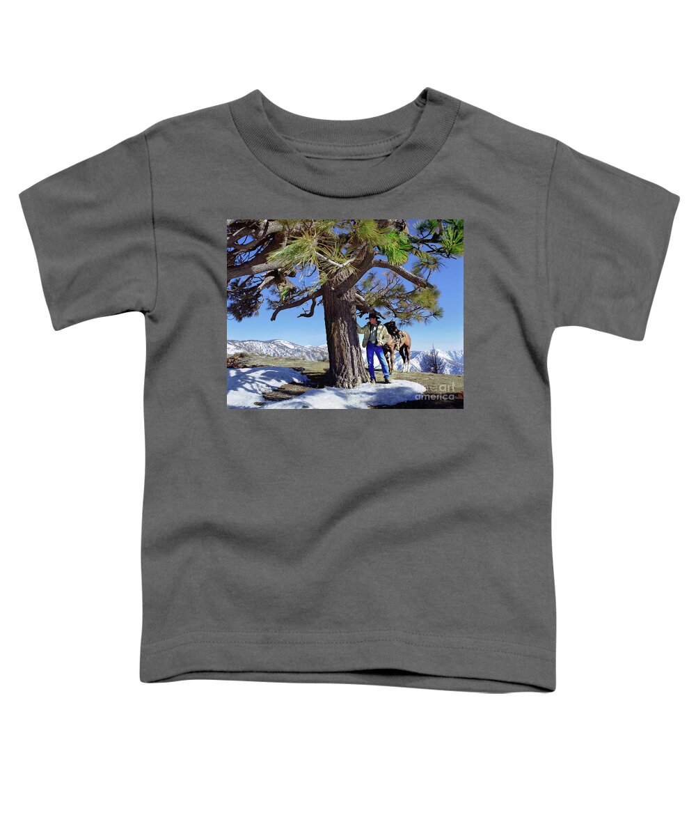Cowboy Toddler T-Shirt featuring the photograph When I Carved Our Initials by Don Schimmel