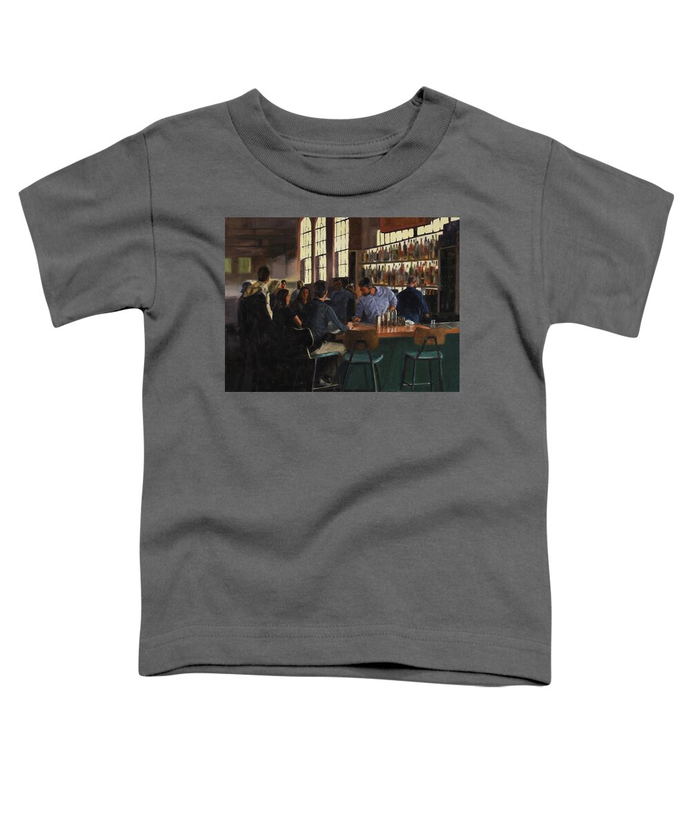 Bar Toddler T-Shirt featuring the painting Where everyone knows your name by Tate Hamilton