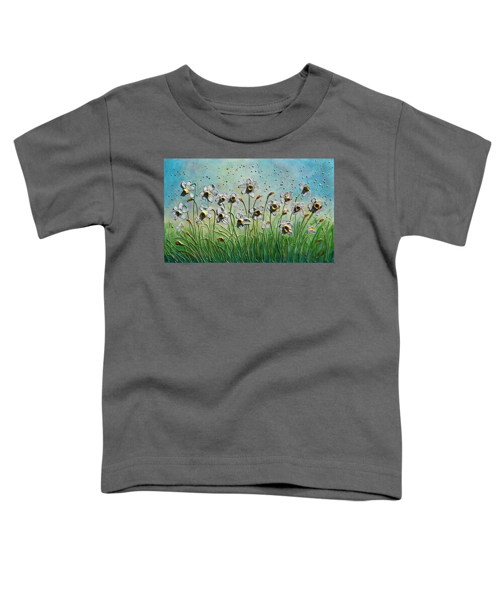 Daffodils Toddler T-Shirt featuring the painting White Daffodils by Amanda Dagg