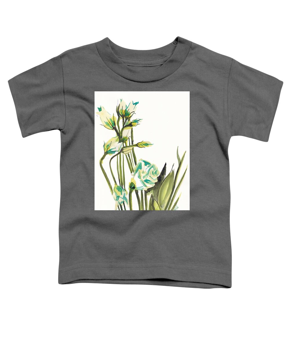 Flower Toddler T-Shirt featuring the painting White Flowers by George Cret