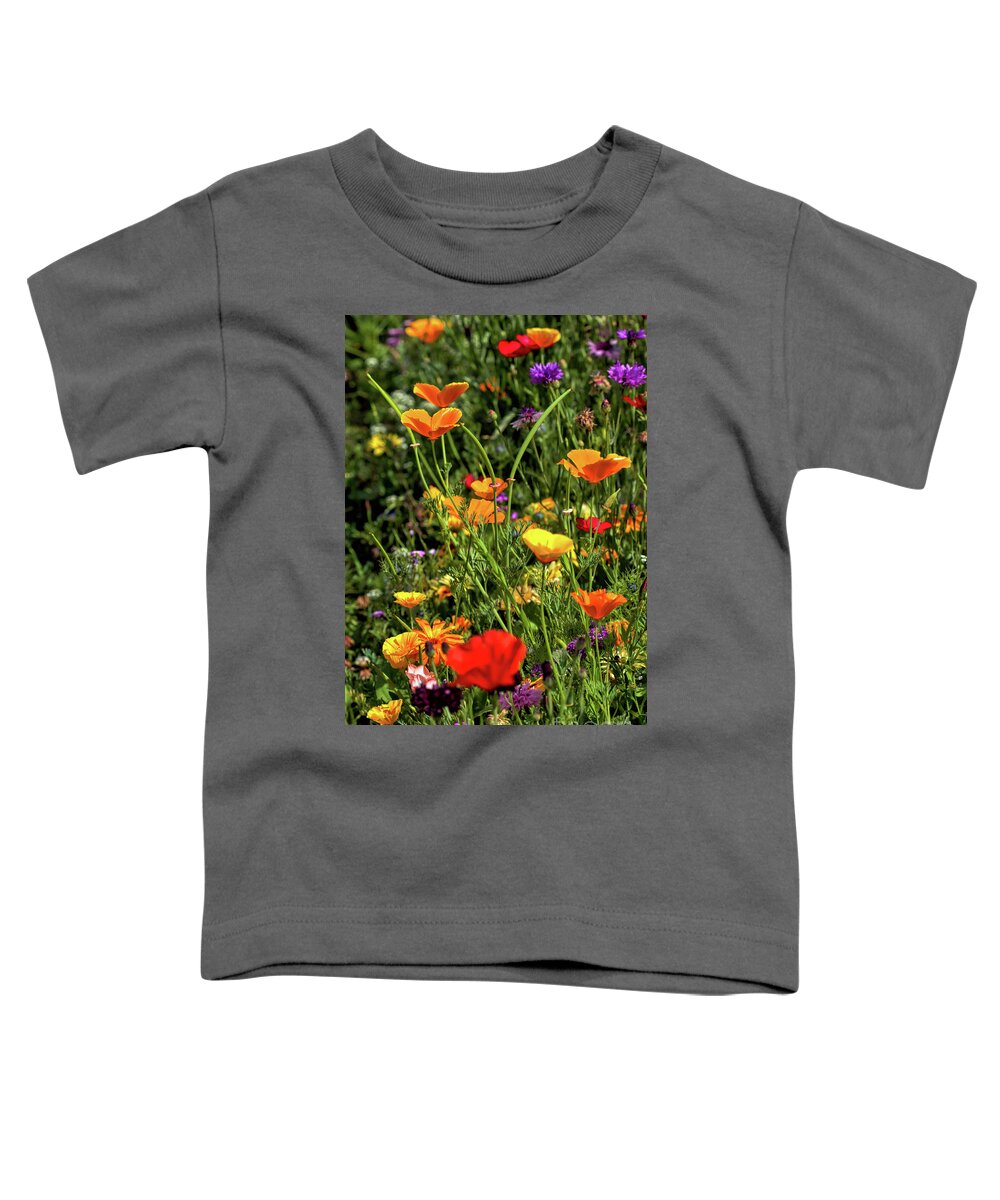 Flower Toddler T-Shirt featuring the photograph Wild Poppies by Stephen Melia