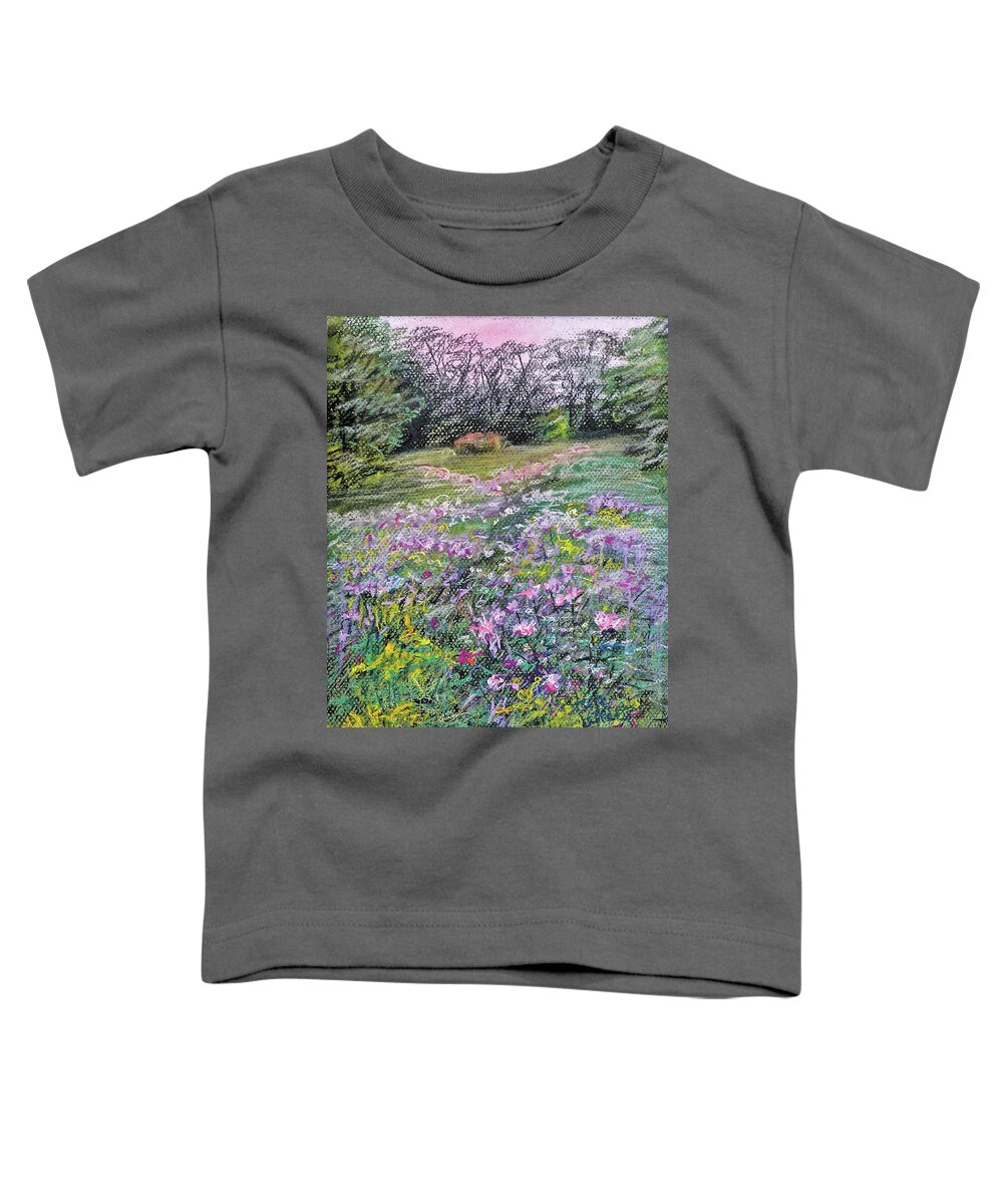 Wildflowers Toddler T-Shirt featuring the pastel Wildflower Field by Terre Lefferts