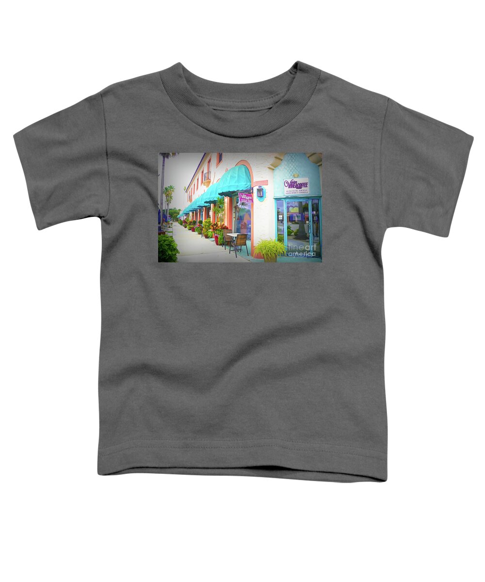 Venice Toddler T-Shirt featuring the digital art Wine Shop by Alison Belsan Horton