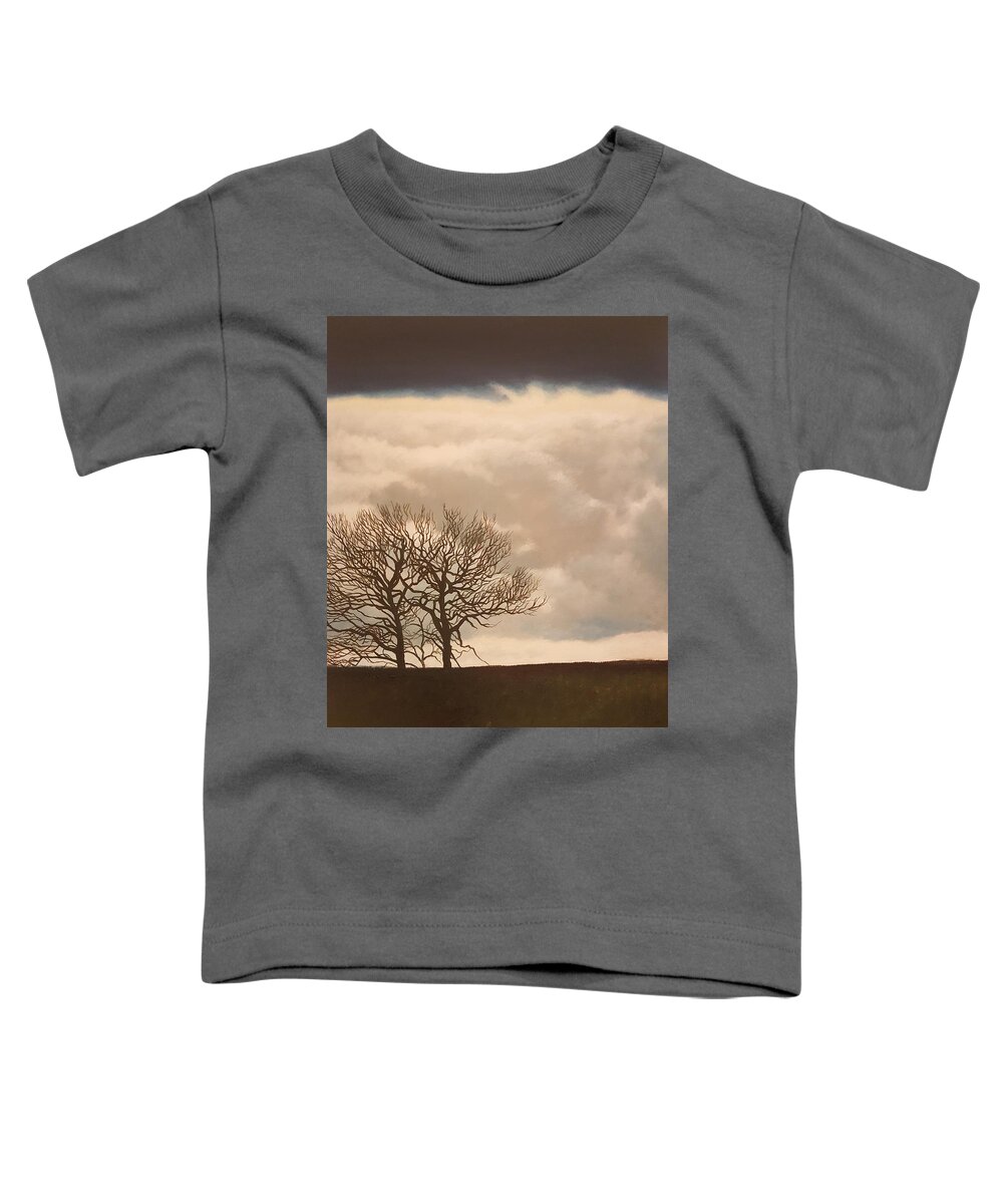  Toddler T-Shirt featuring the painting Winter Sky. by Caroline Philp