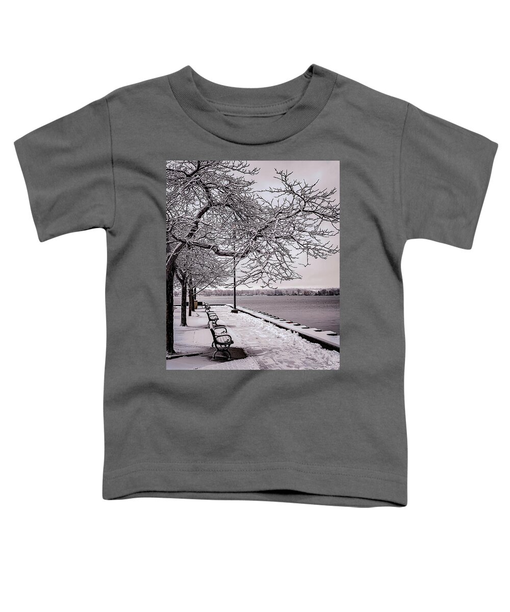 Trees Toddler T-Shirt featuring the photograph Winter Waterfromt by William Norton