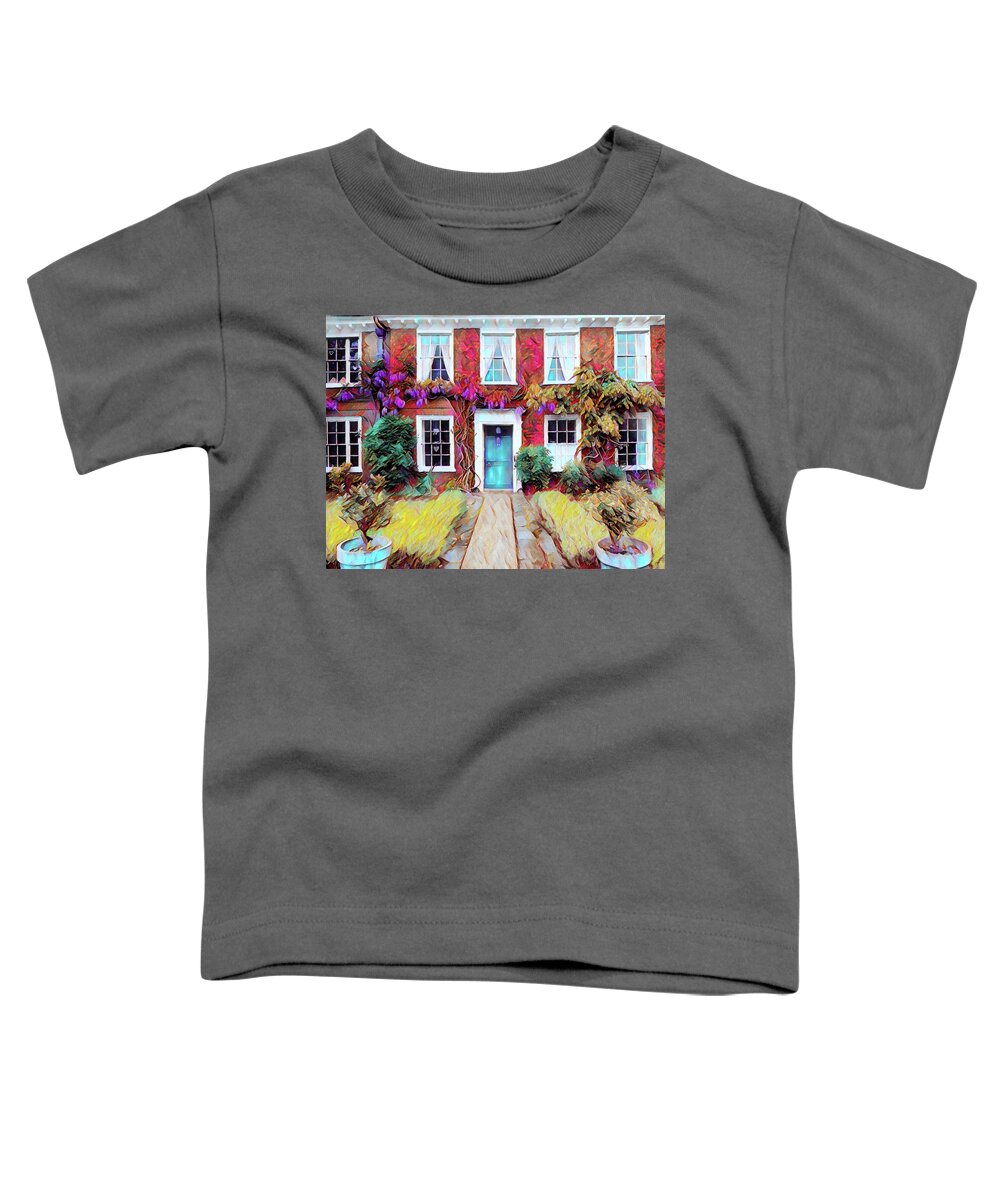 Wisteria Toddler T-Shirt featuring the painting Wisteria Lane by Patricia Piotrak