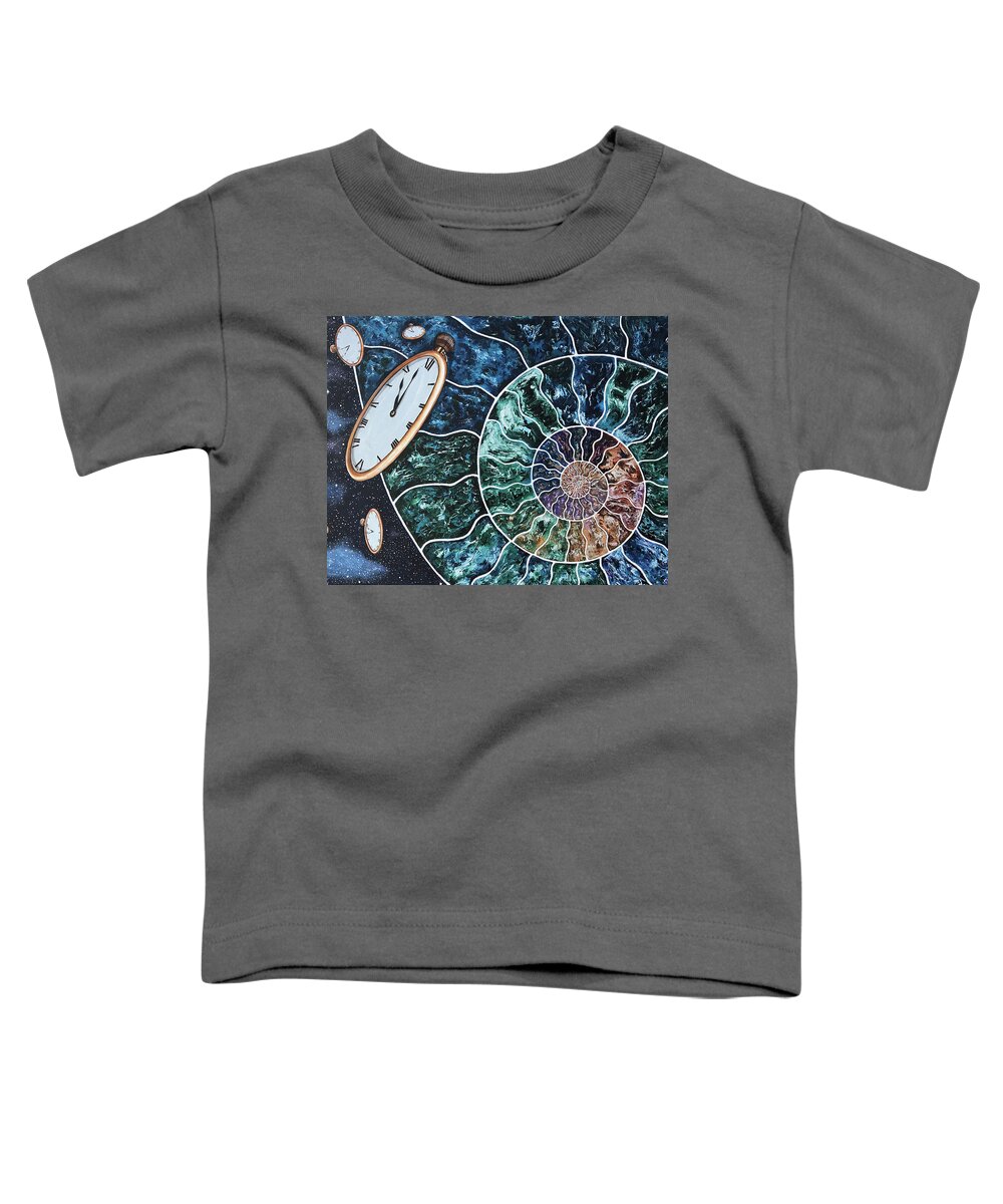 Abstract Realism Toddler T-Shirt featuring the painting World Out Of Time by Mr Dill