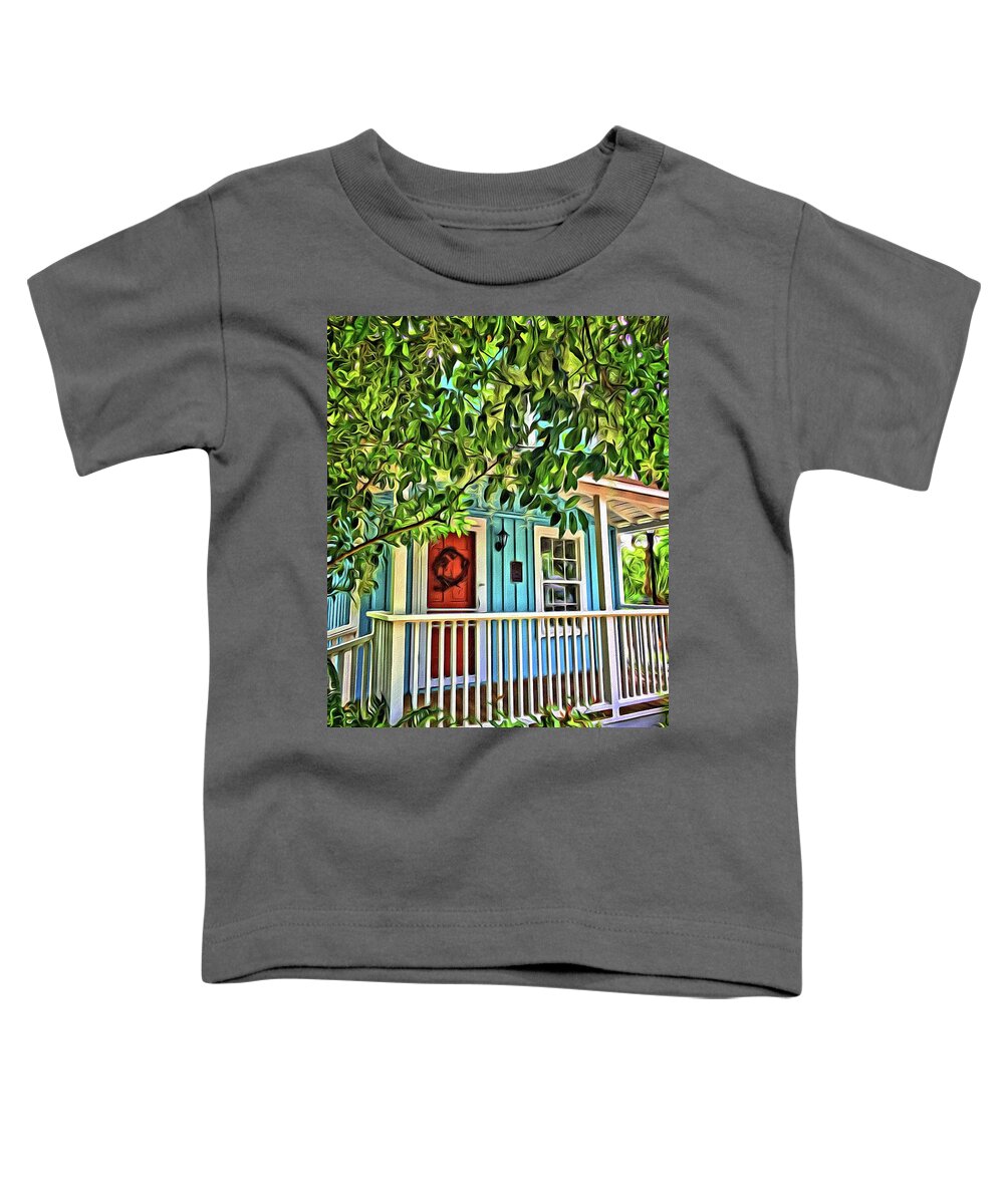 Alicegipsonphotographs Toddler T-Shirt featuring the photograph Wreath On The Door by Alice Gipson