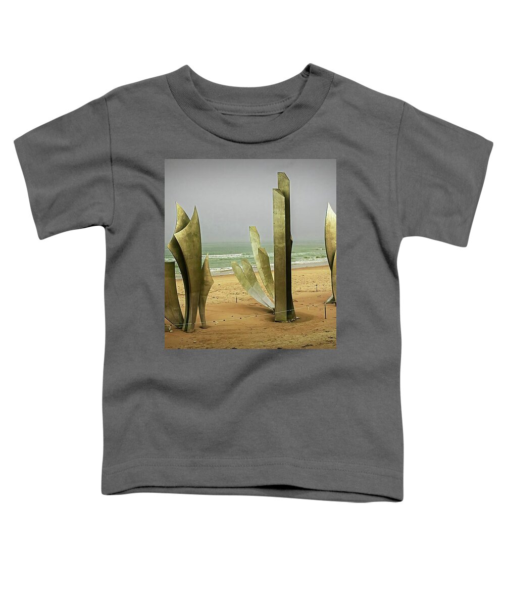 Ww2 Toddler T-Shirt featuring the photograph WW2 Normandy Beach by Elf EVANS