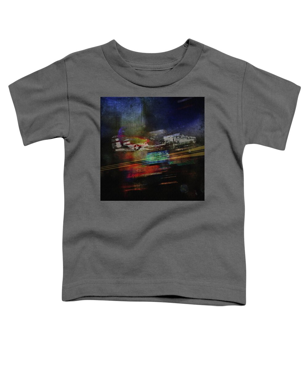 Wwii Bomber Toddler T-Shirt featuring the digital art WWII Bomber by Krista Droop