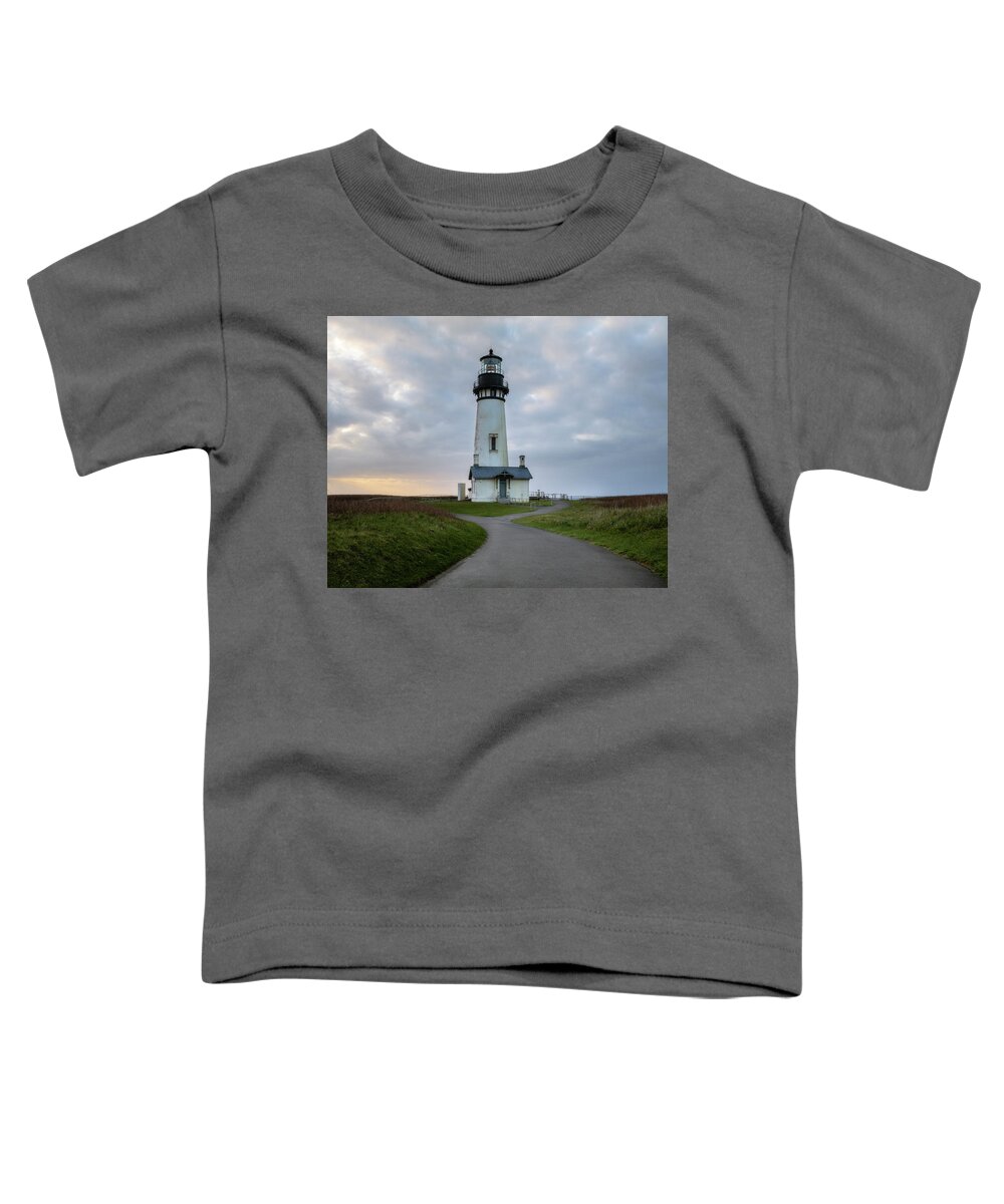 Yaquina Head Lighthouse Toddler T-Shirt featuring the photograph Yaquina Head Lighthouse by Catherine Avilez