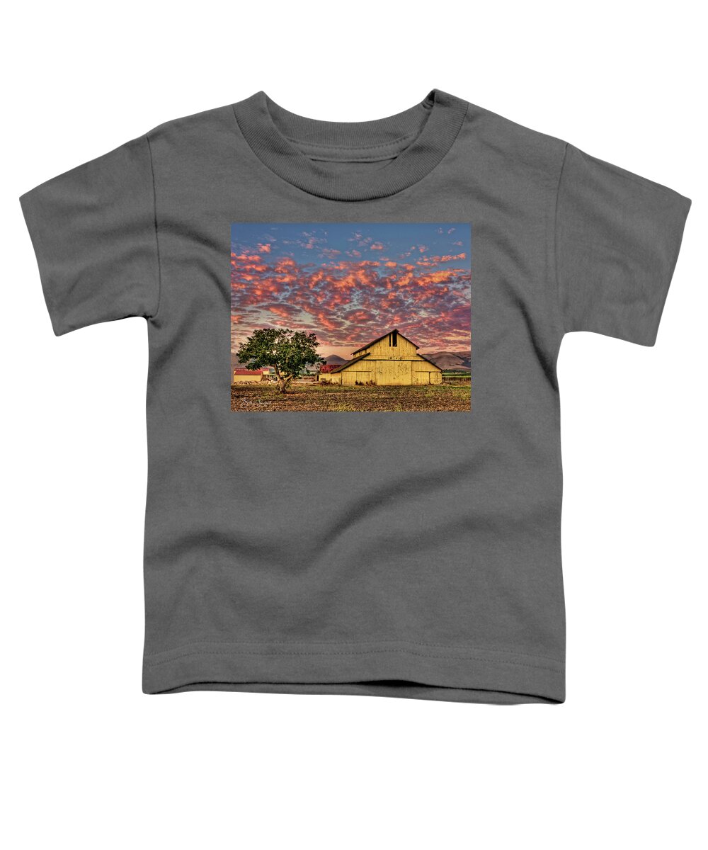 Yellow Barn Toddler T-Shirt featuring the photograph Yellow Barn by Beth Sargent