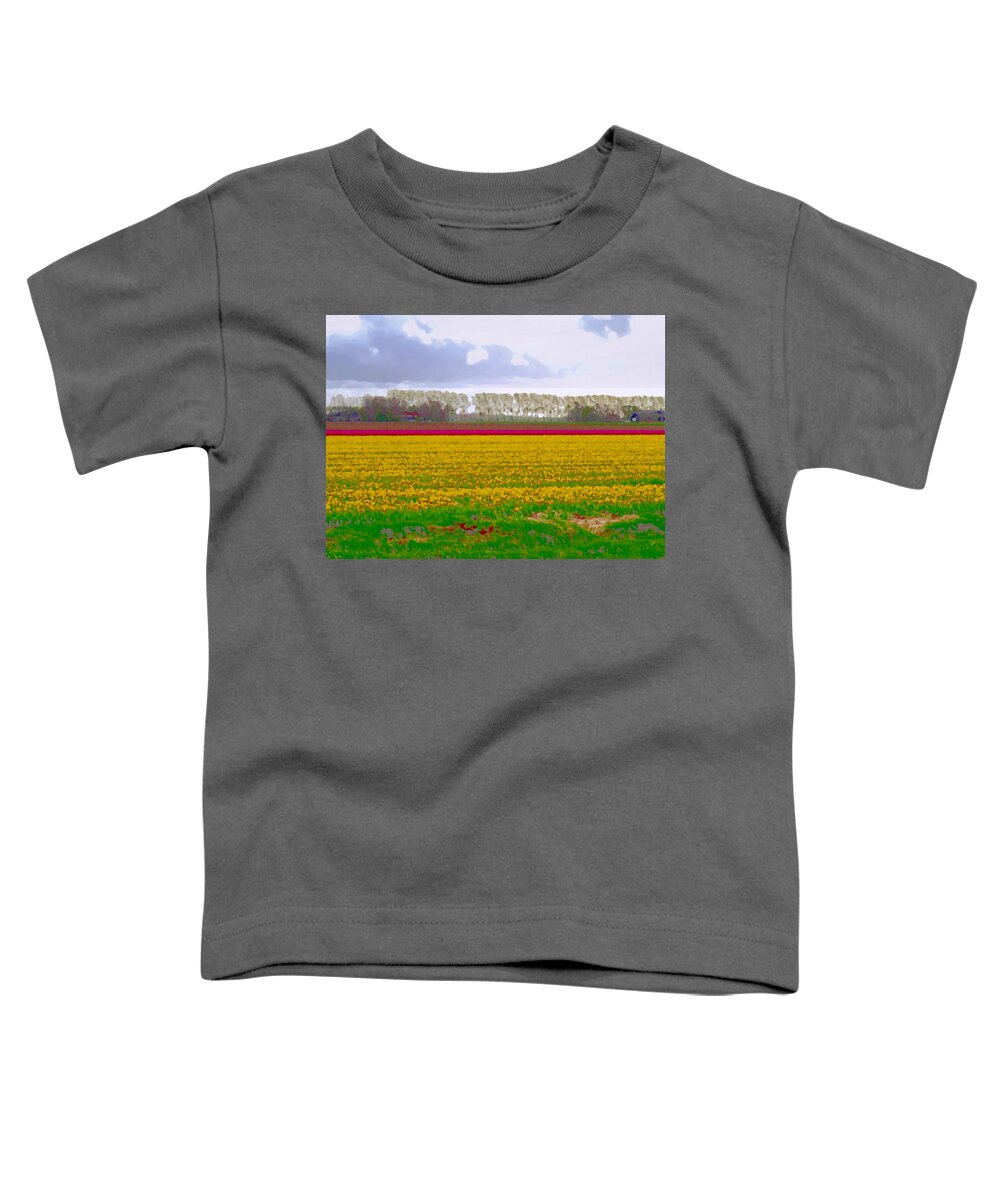 Digital Art Toddler T-Shirt featuring the photograph Yellow meadow by Luc Van de Steeg