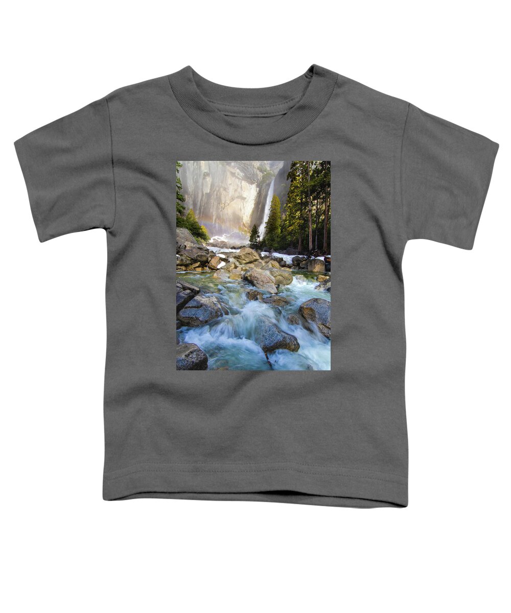 Yosemite Toddler T-Shirt featuring the photograph Yosemite Lower Falls by Norma Brandsberg