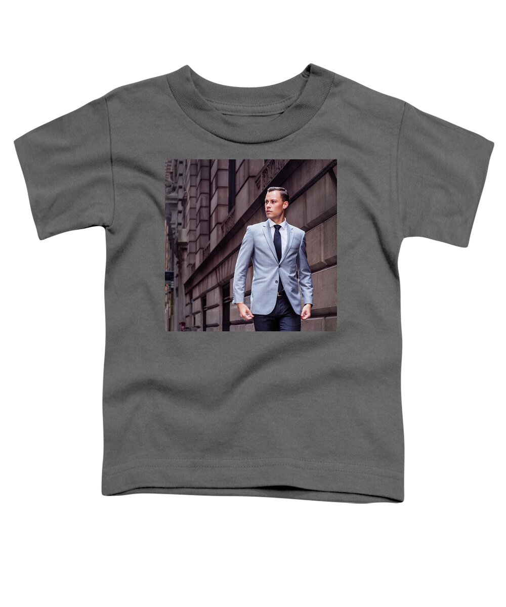 Attitude Toddler T-Shirt featuring the photograph Young Businessman in New York City by Alexander Image